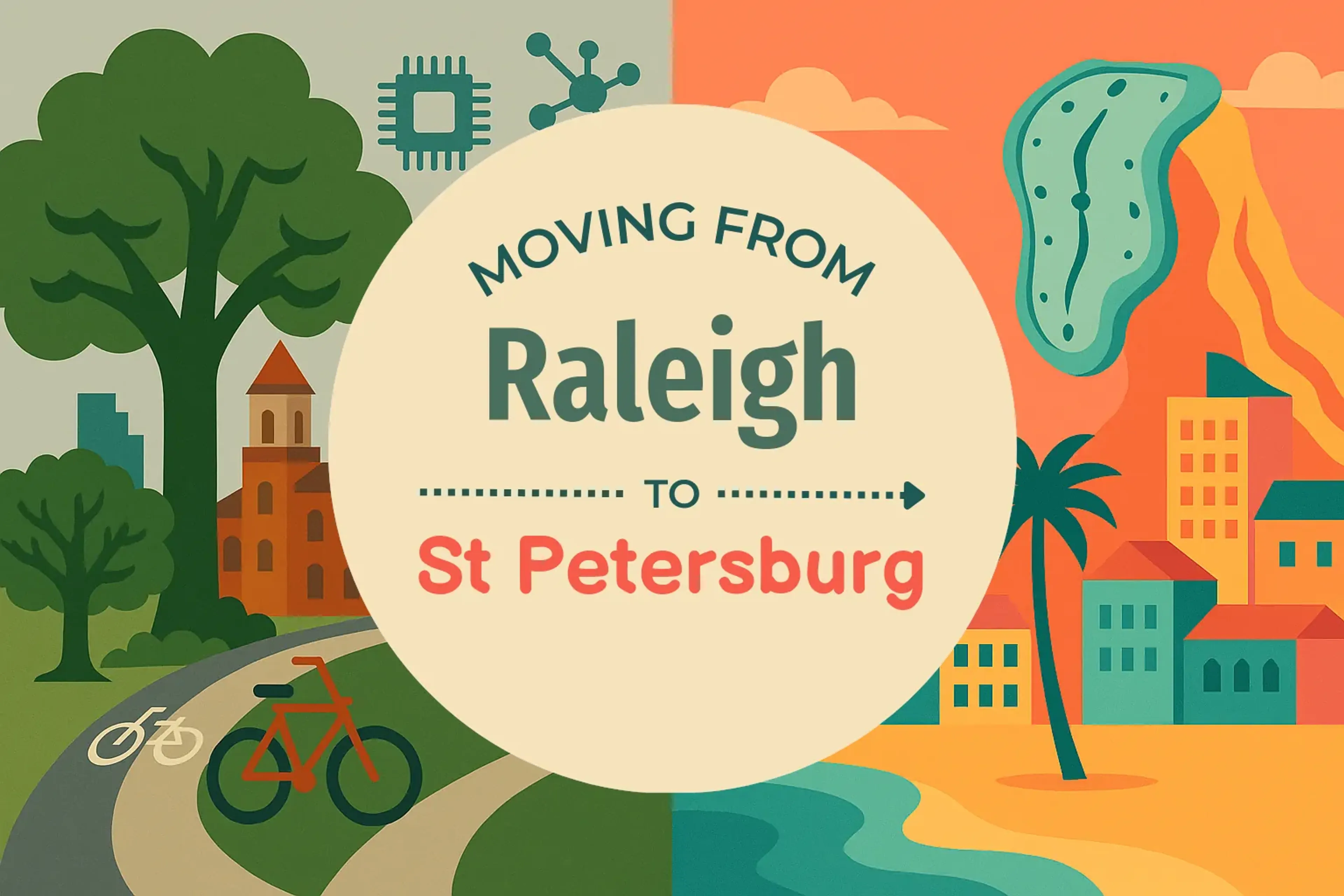 Side-by-side comparison of Raleigh to St. Petersburg moving companies