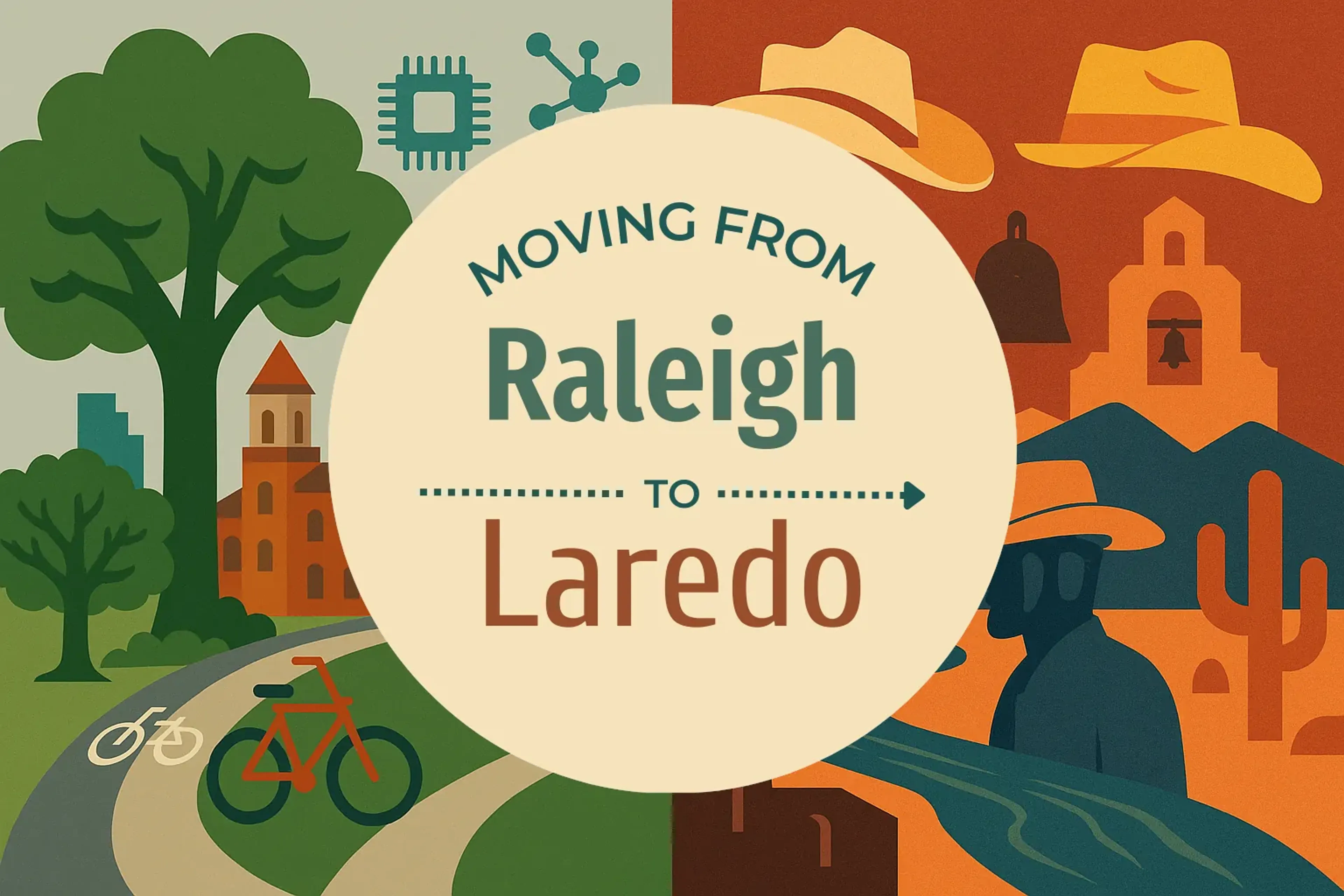 Side-by-side comparison of Raleigh to Laredo moving companies