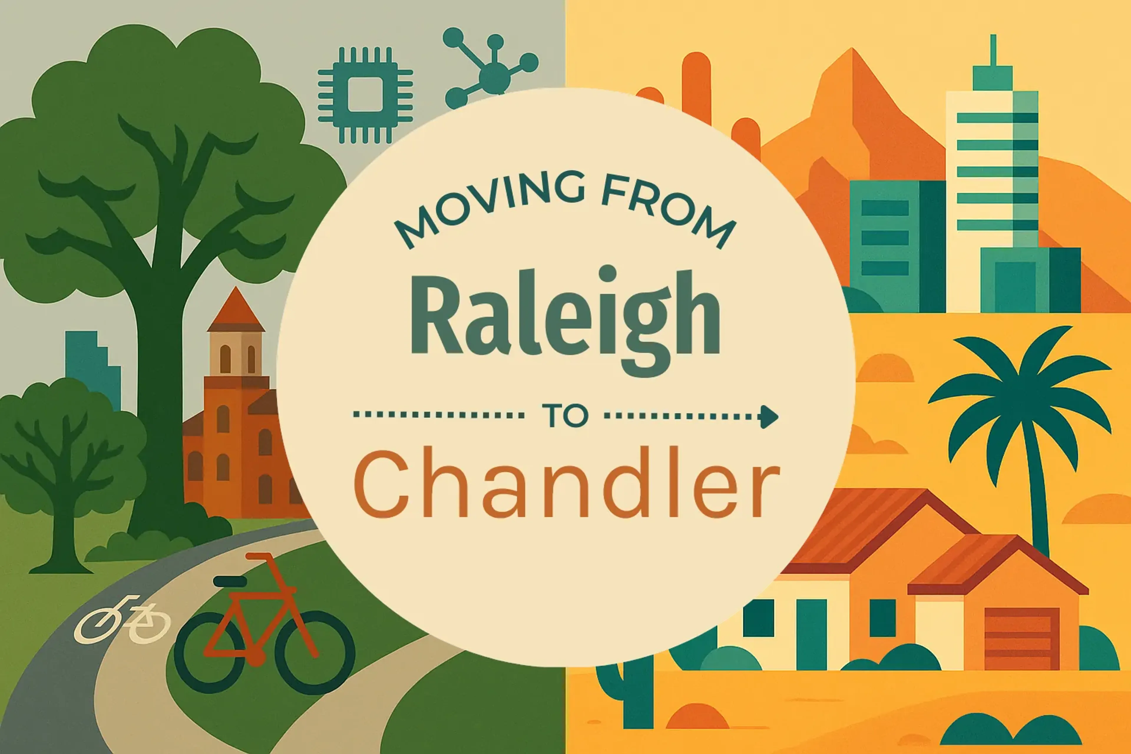 Side-by-side comparison of Raleigh to Chandler moving companies