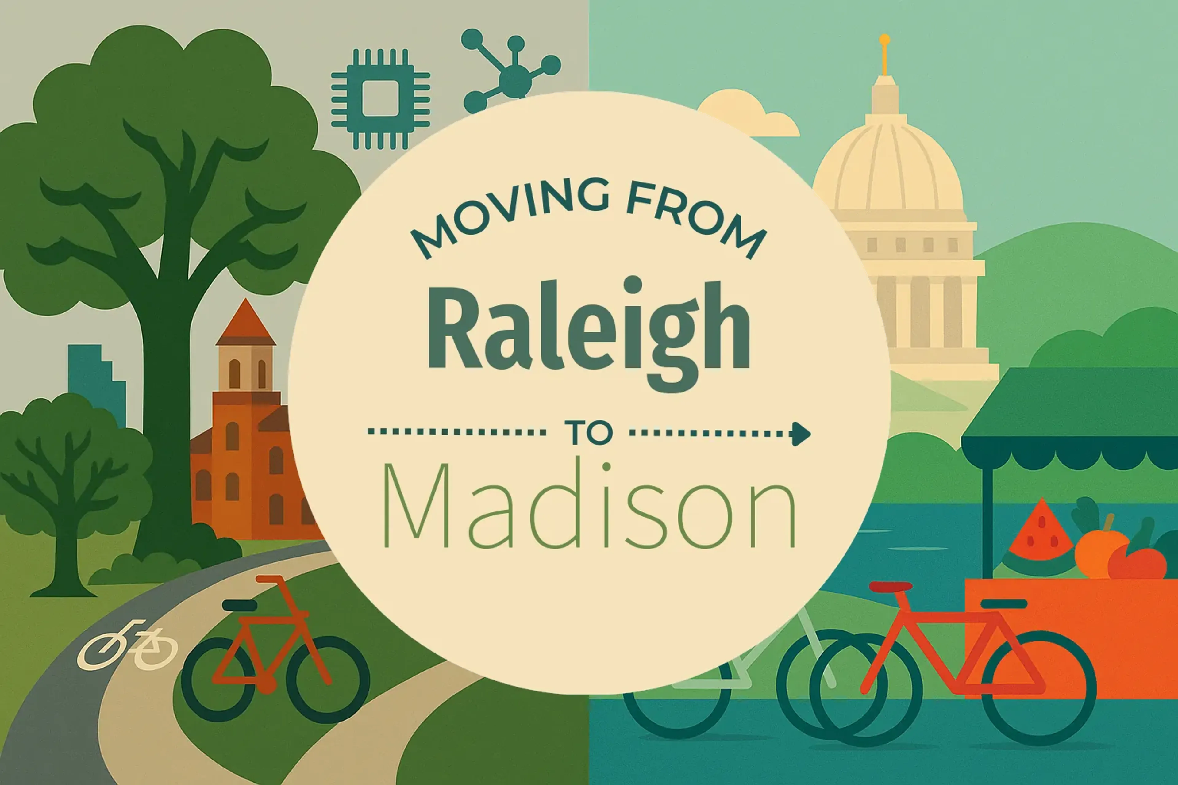 Side-by-side comparison of Raleigh to Madison moving companies
