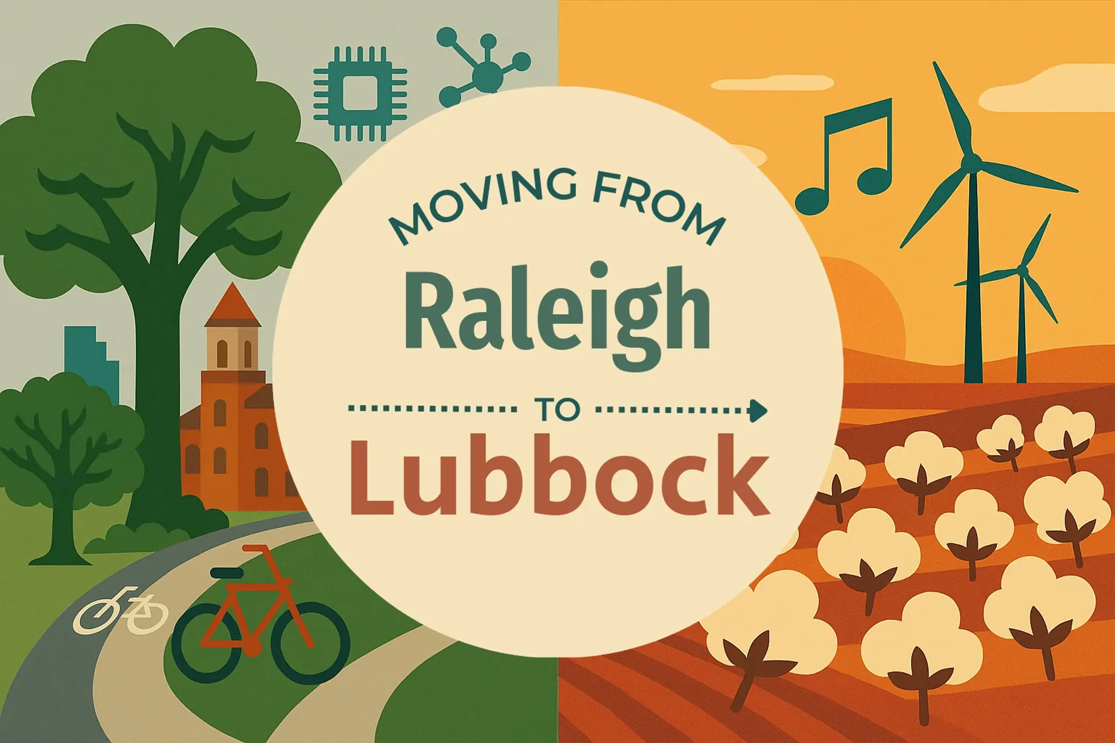 Side-by-side comparison of Raleigh to Lubbock moving companies