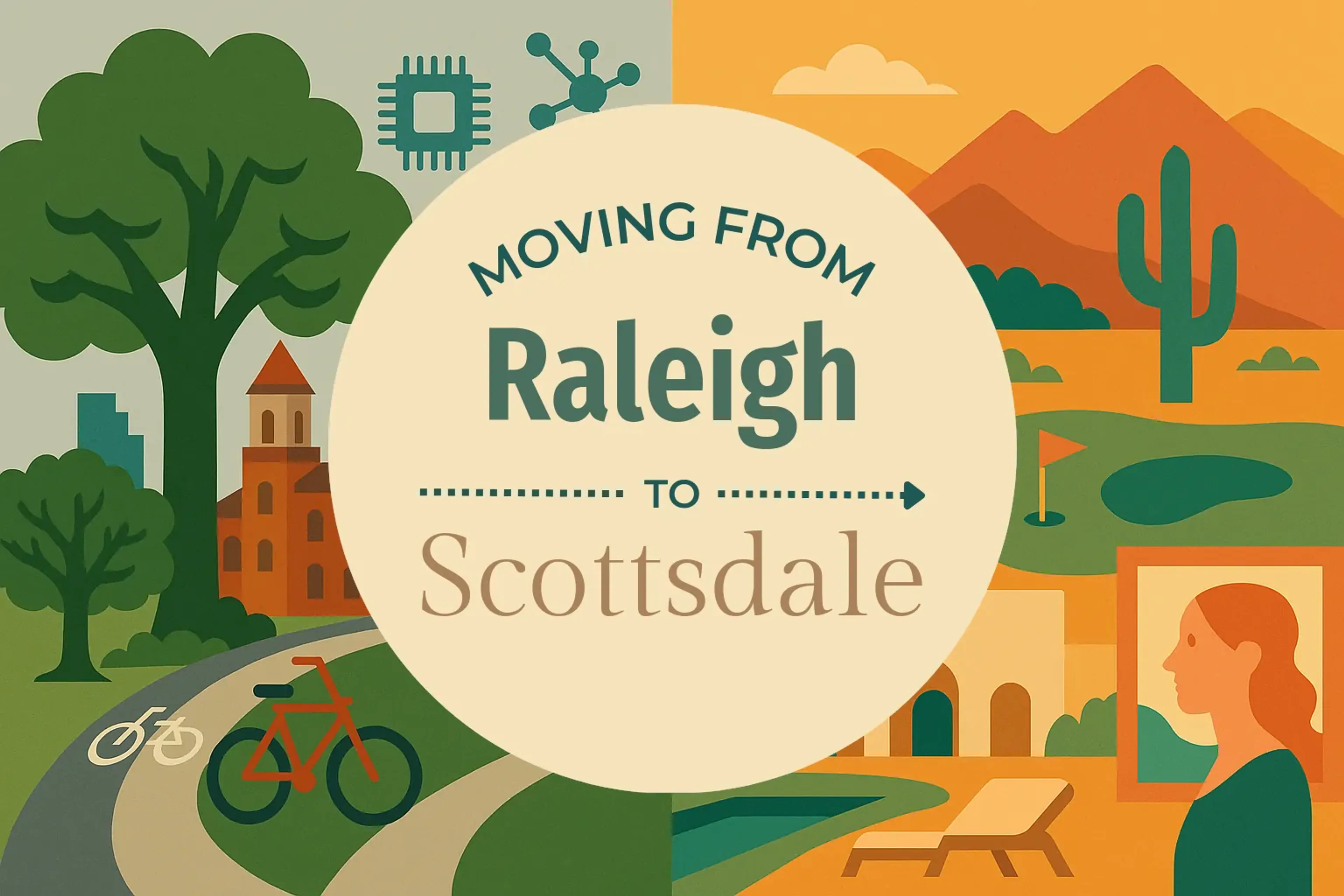 Side-by-side comparison of Raleigh to Scottsdale moving companies
