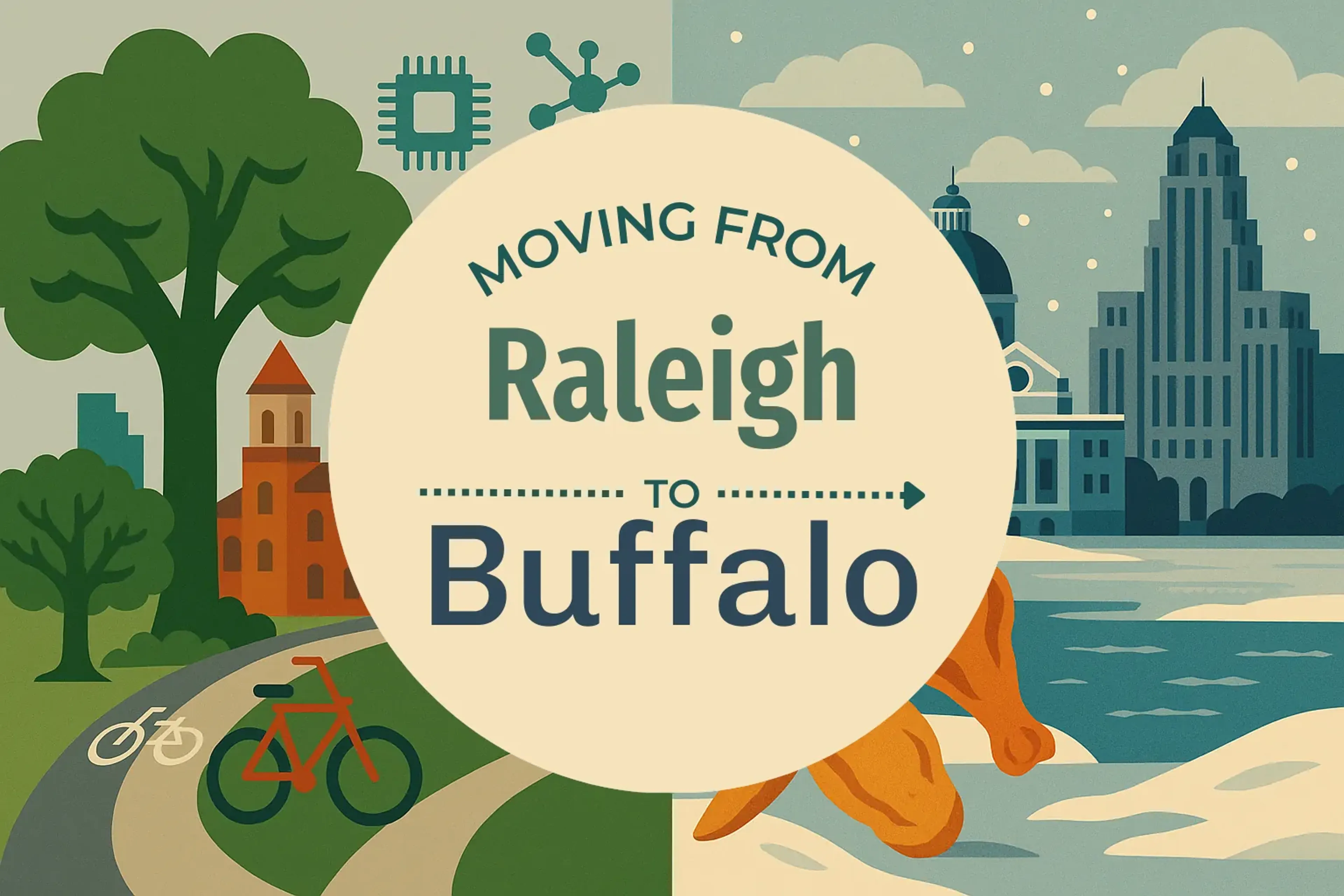 Side-by-side comparison of Raleigh to Buffalo moving companies