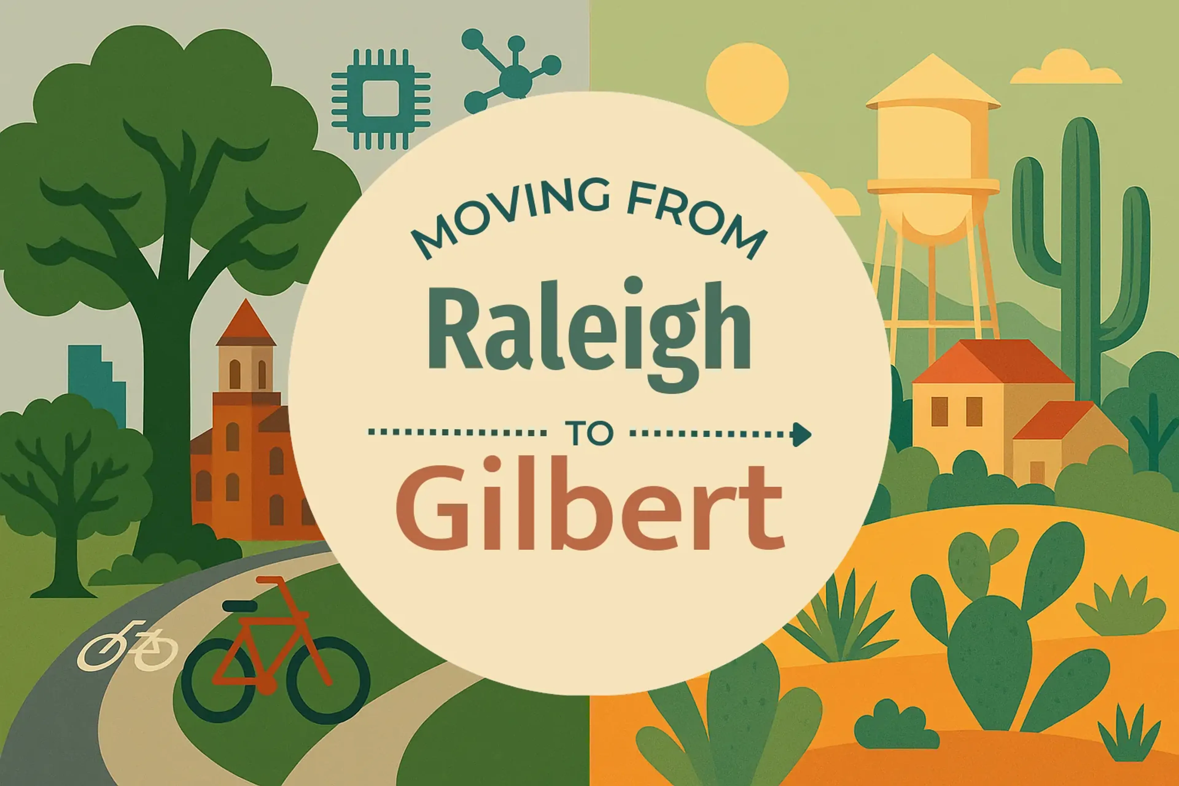 Side-by-side comparison of Raleigh to Gilbert moving companies