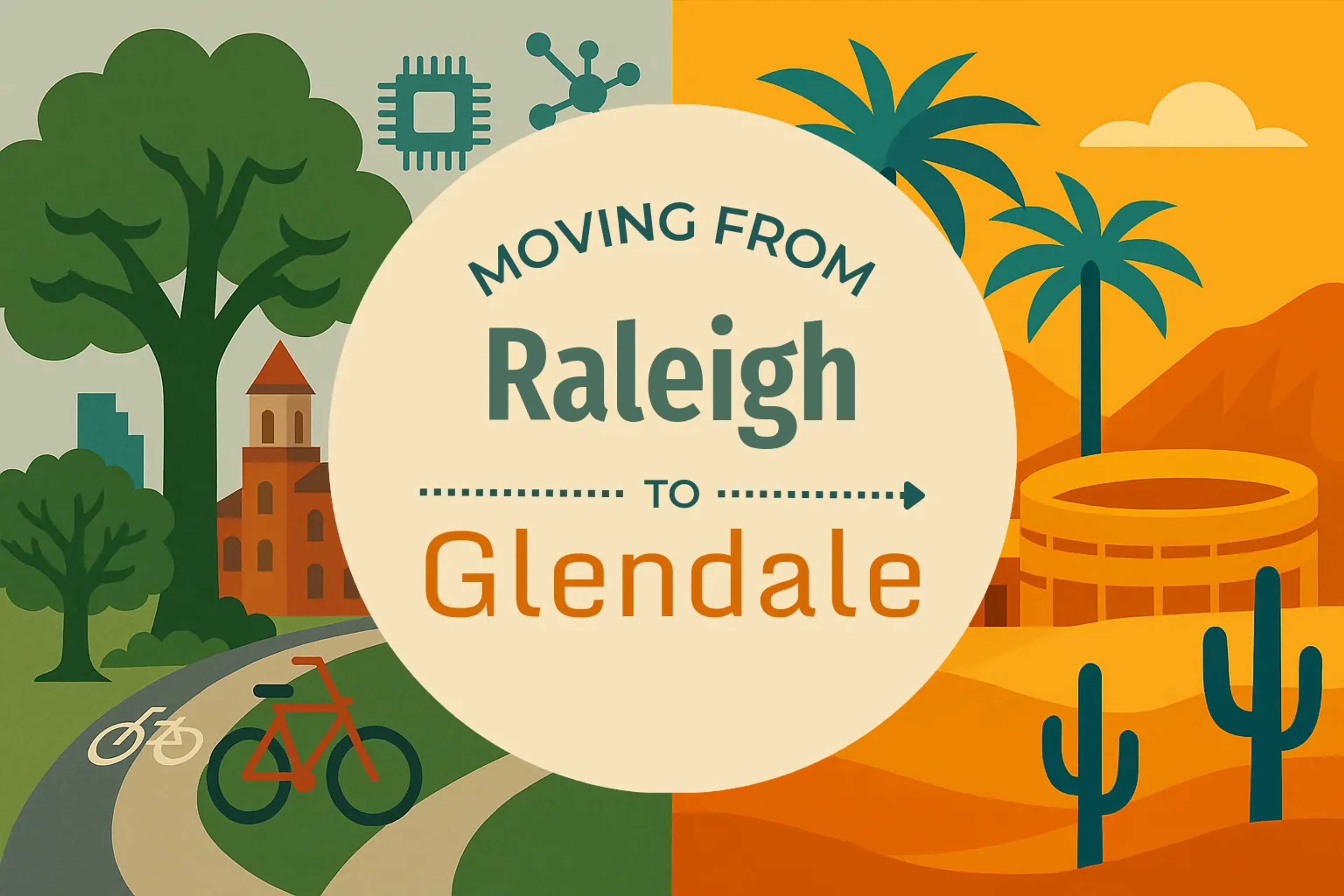 Side-by-side comparison of Raleigh to Glendale moving companies
