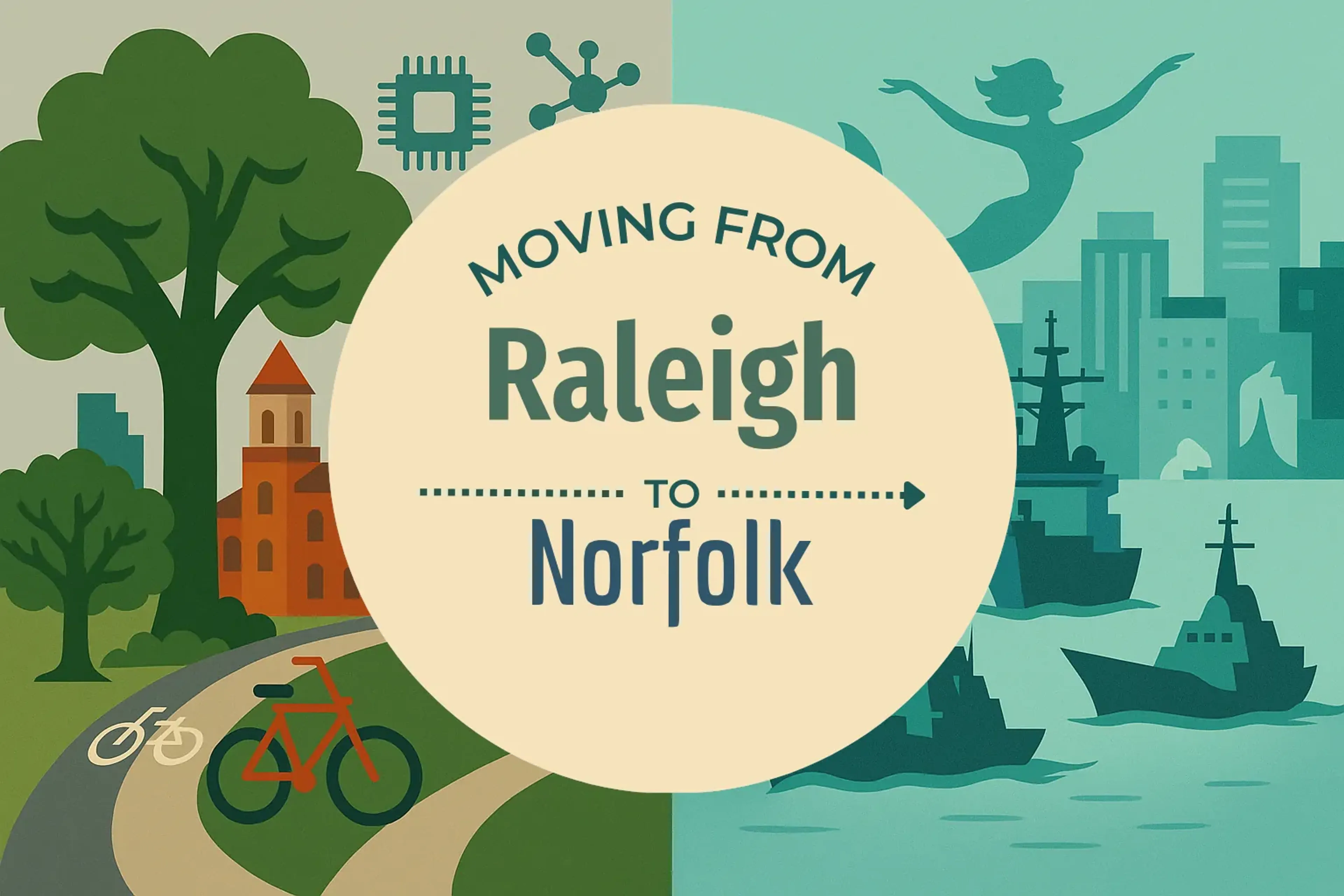 Side-by-side comparison of Raleigh to Norfolk moving companies