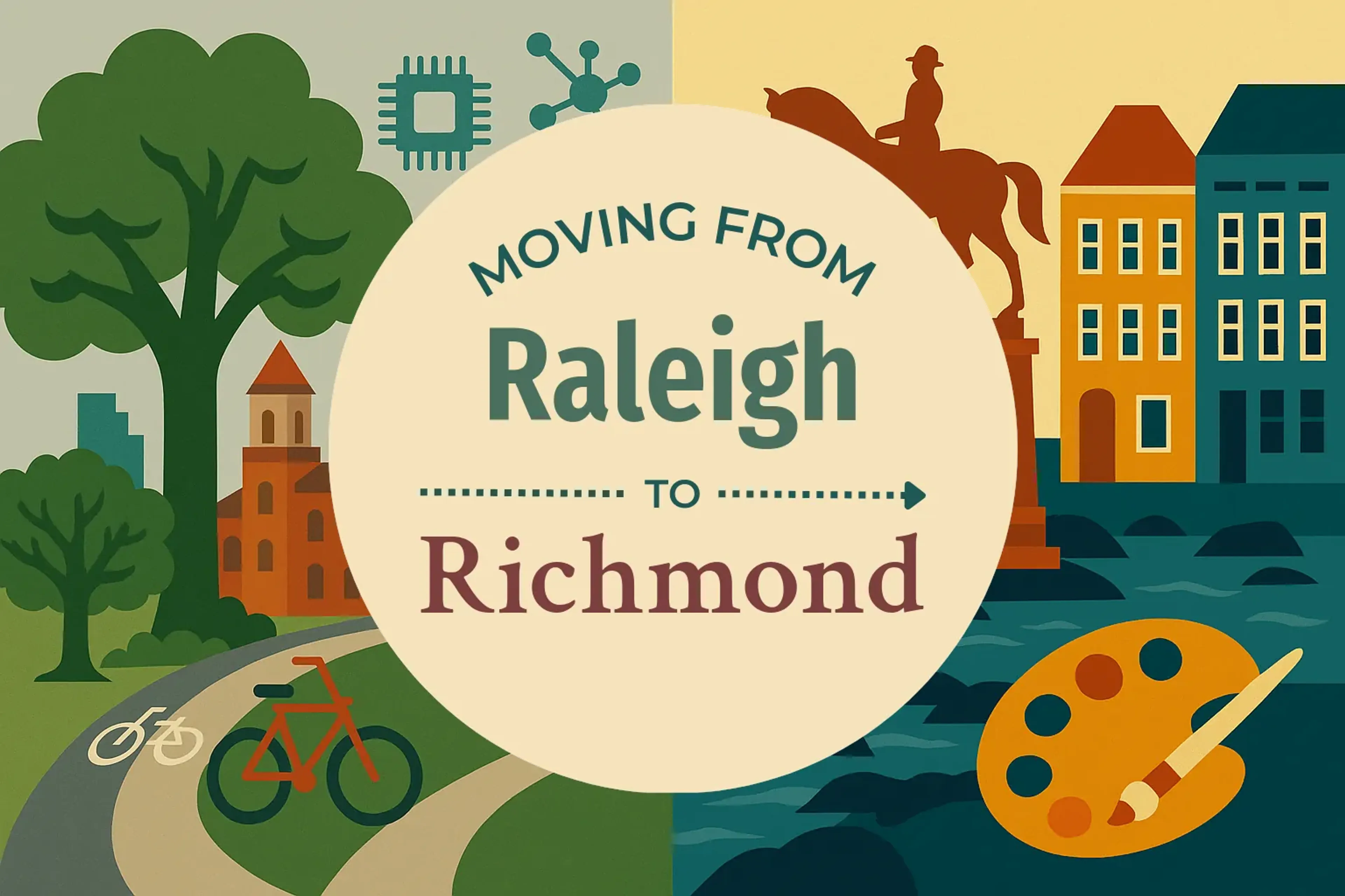 Side-by-side comparison of Raleigh to Richmond moving companies