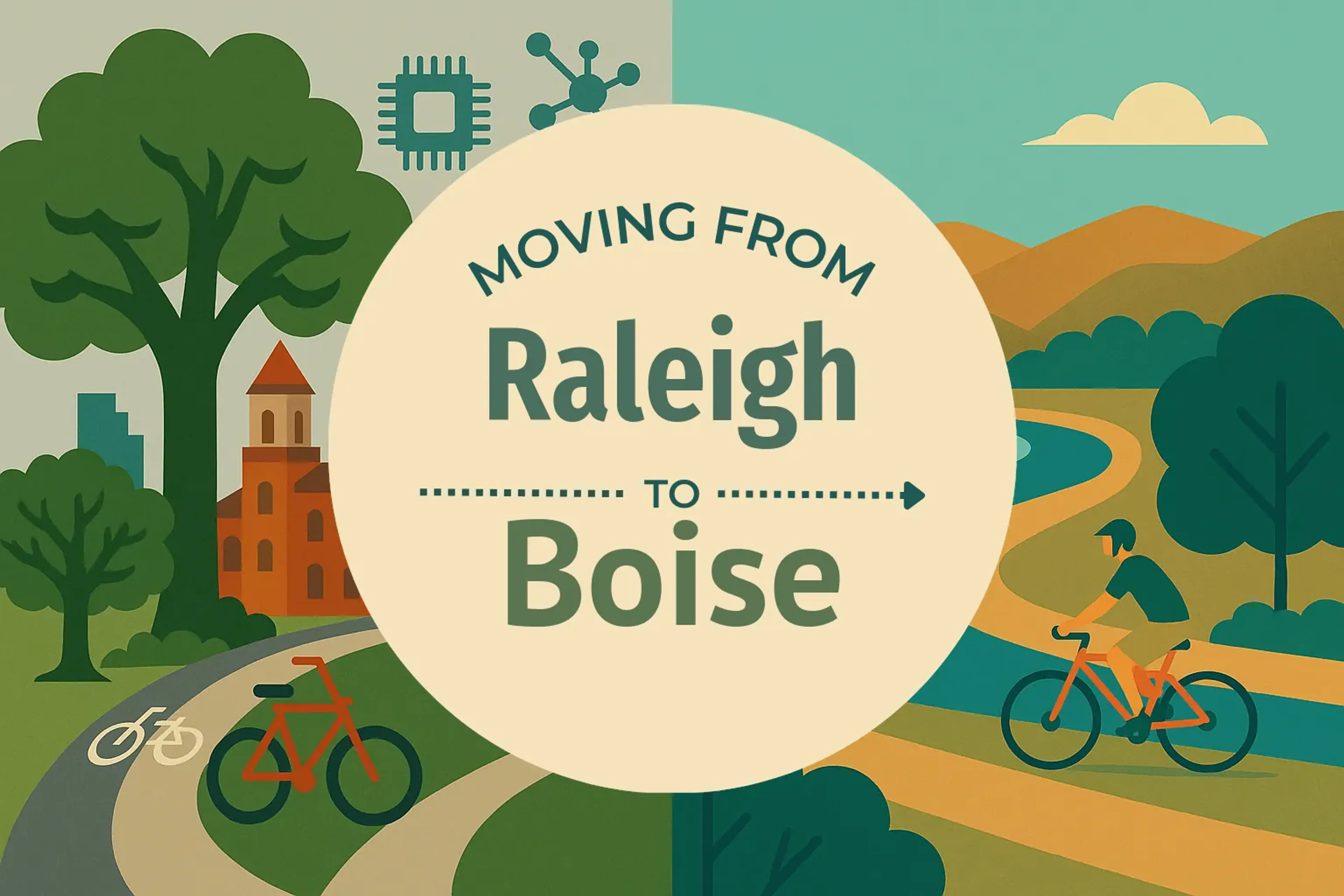 Side-by-side comparison of Raleigh to Boise moving companies