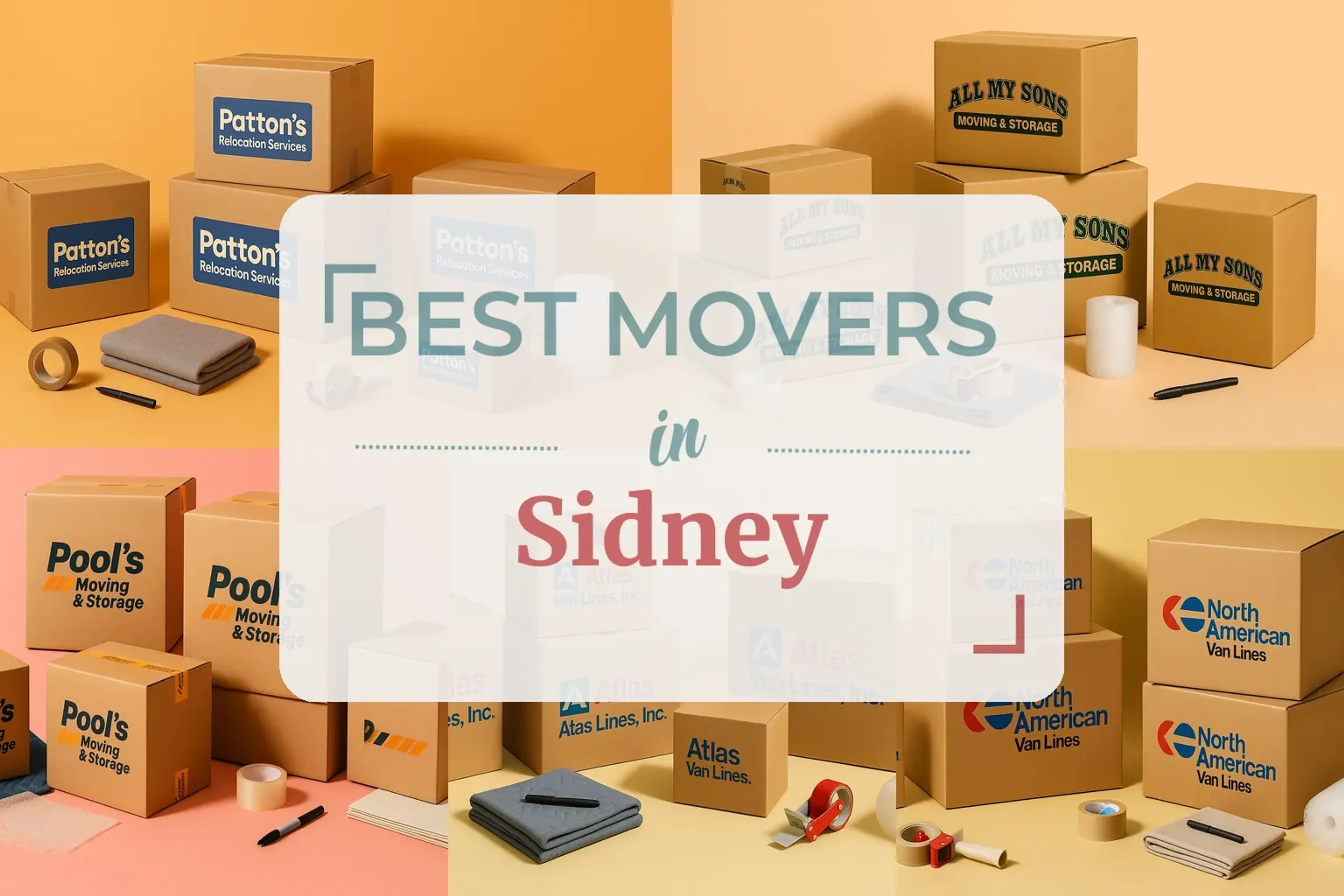 Side-by-side comparison of Sidney moving companies