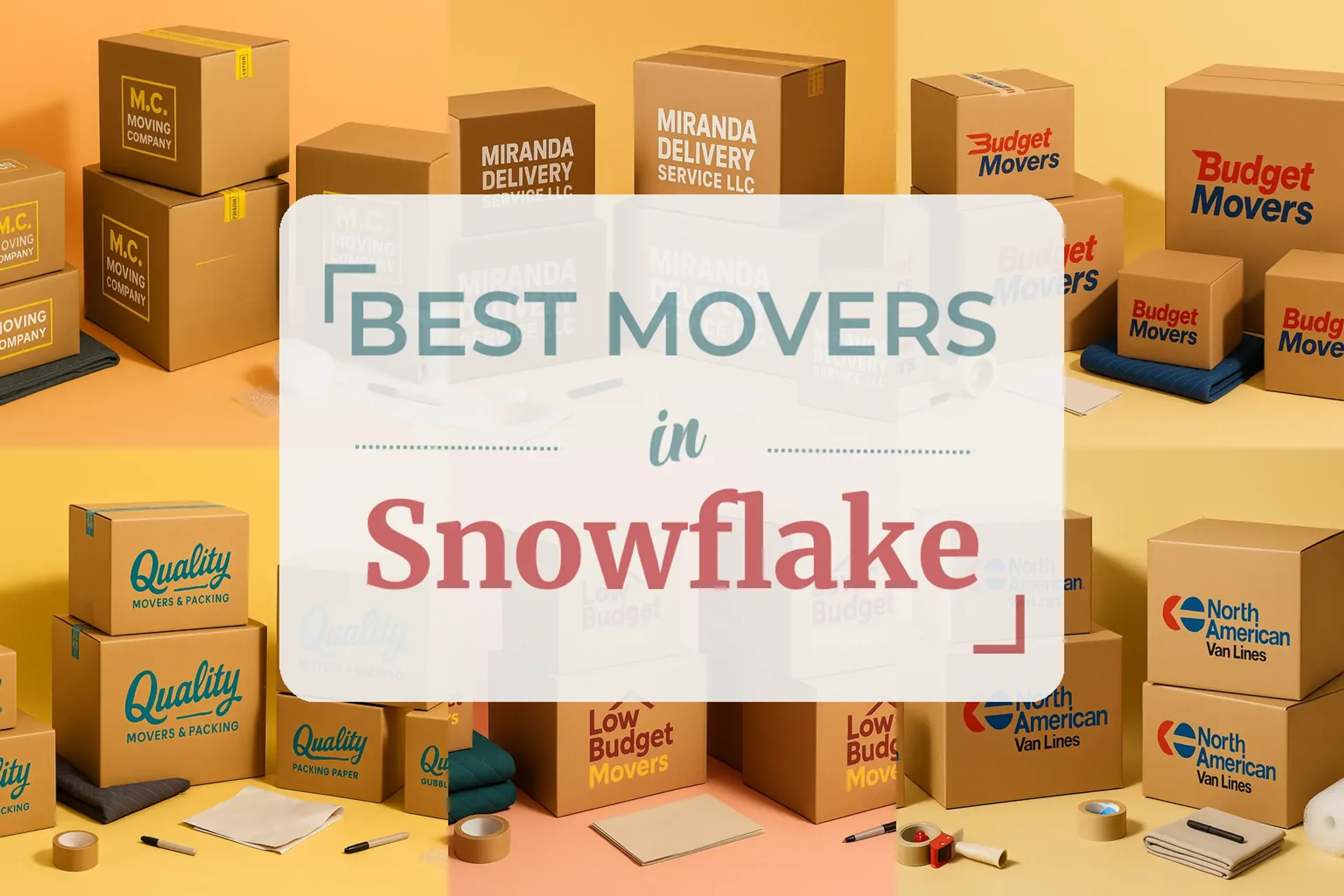 Side-by-side comparison of Snowflake moving companies