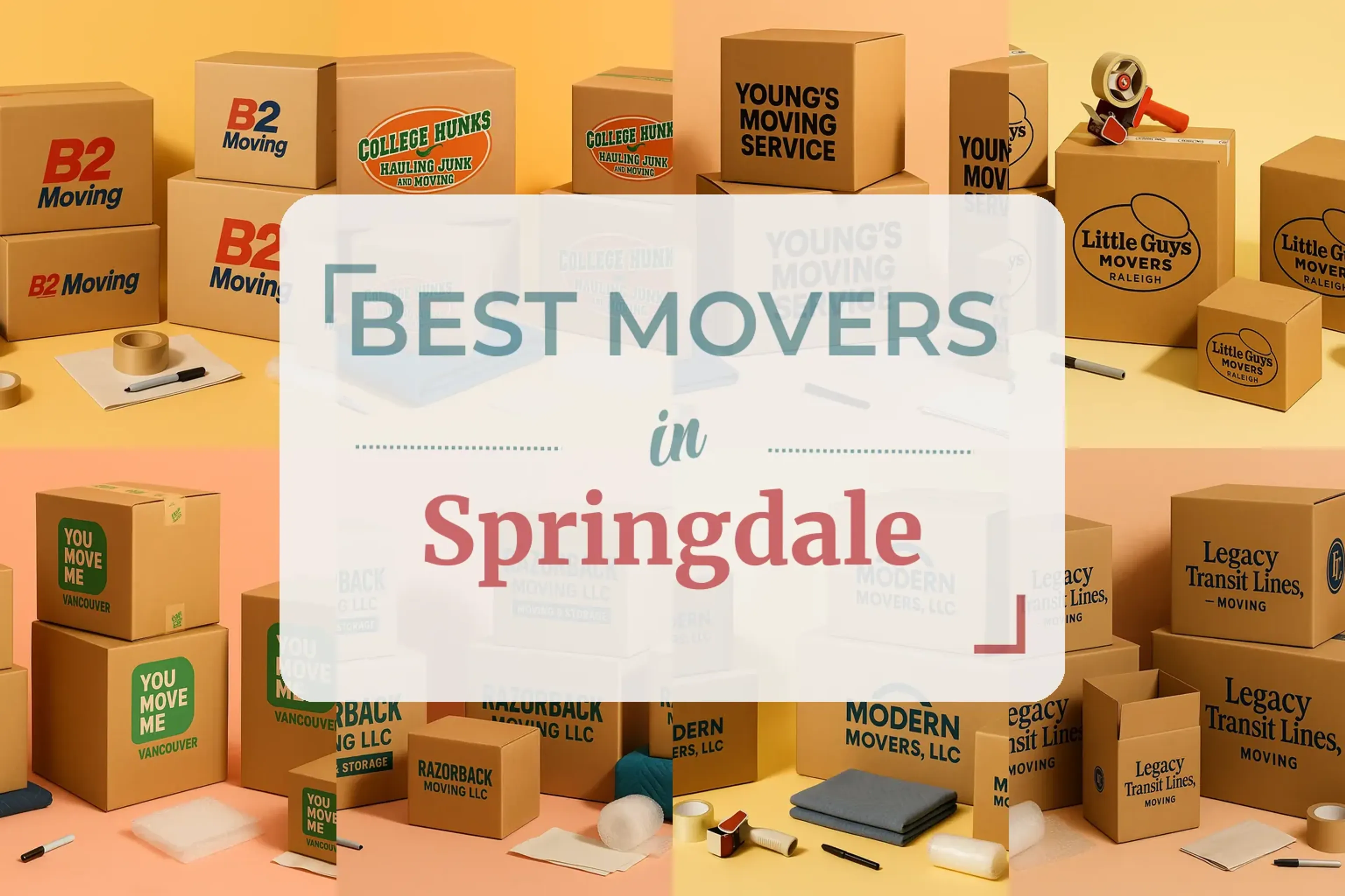Side-by-side comparison of Springdale moving companies