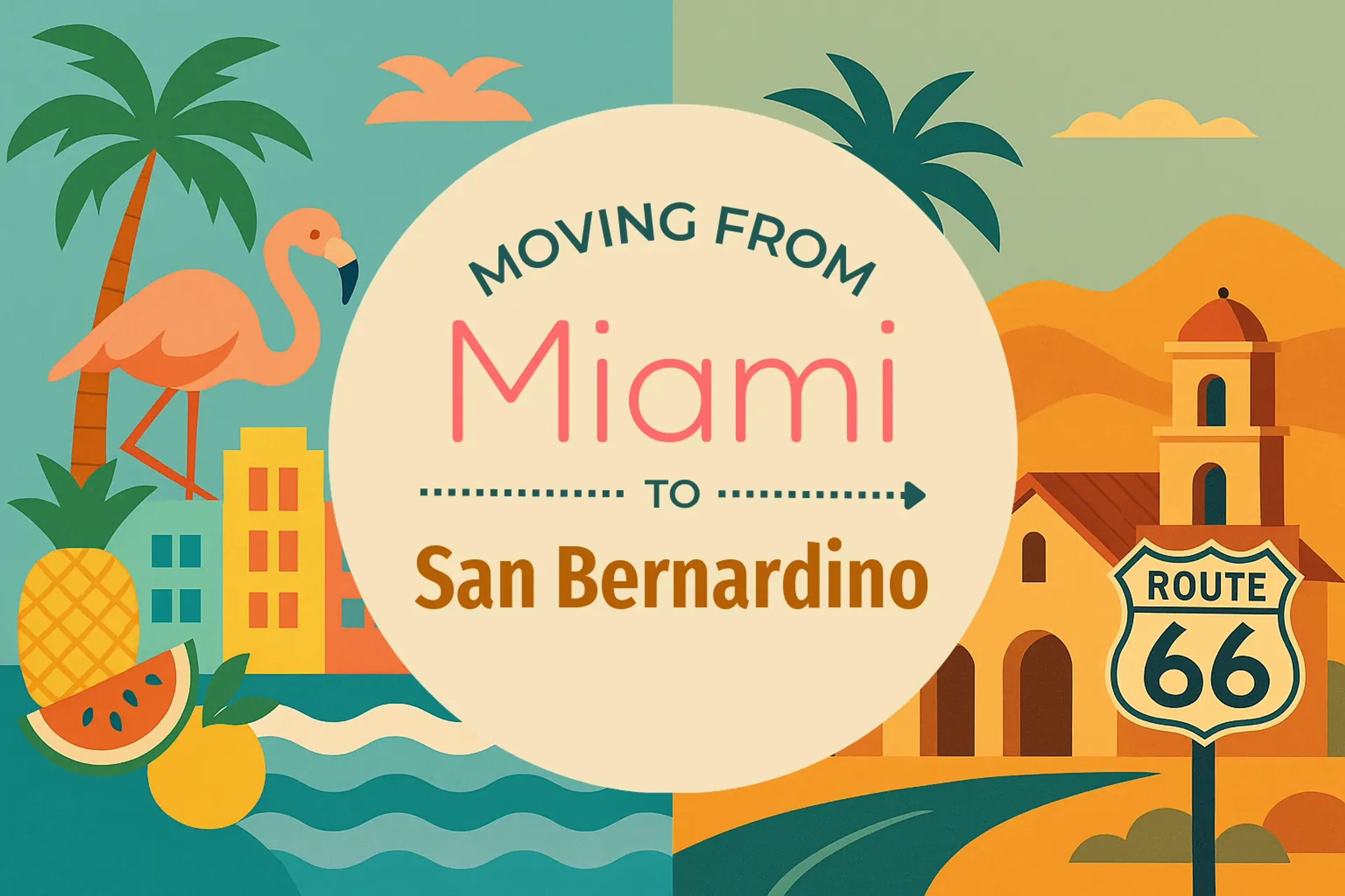 Side-by-side comparison of Miami to San Bernardino moving companies