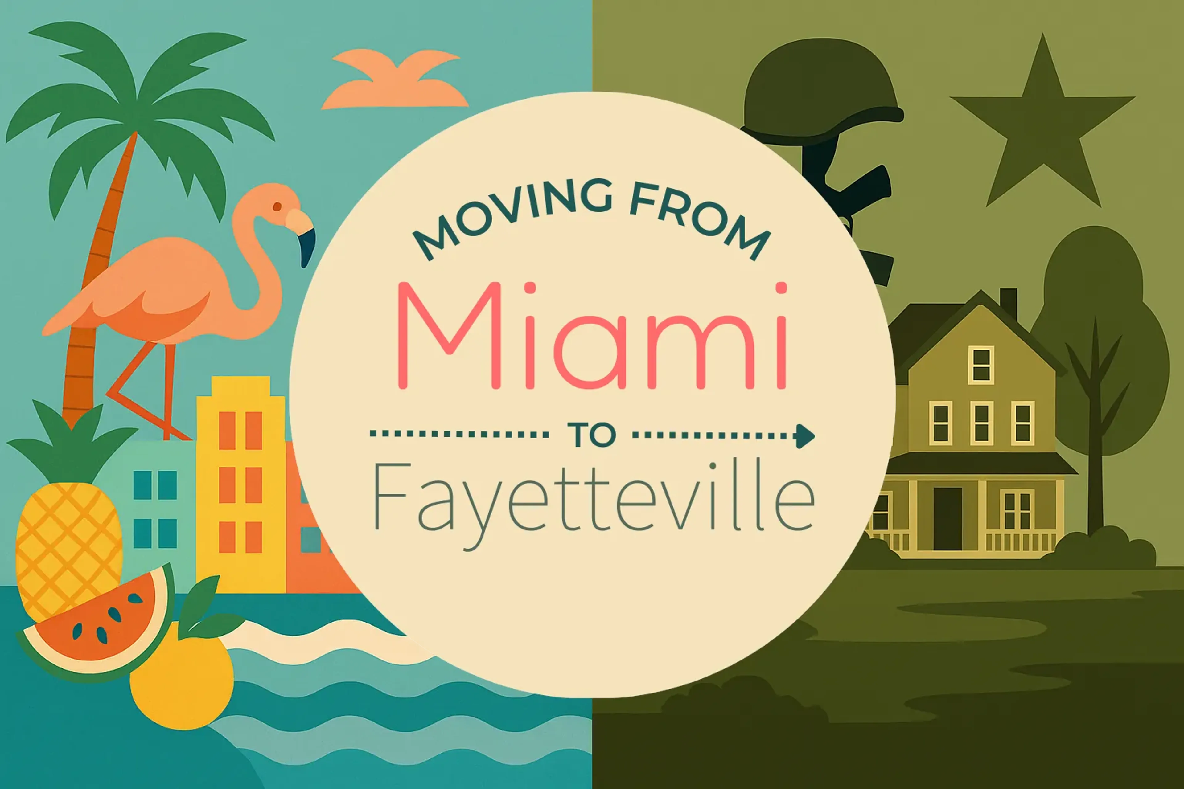 Side-by-side comparison of Miami to Fayetteville moving companies