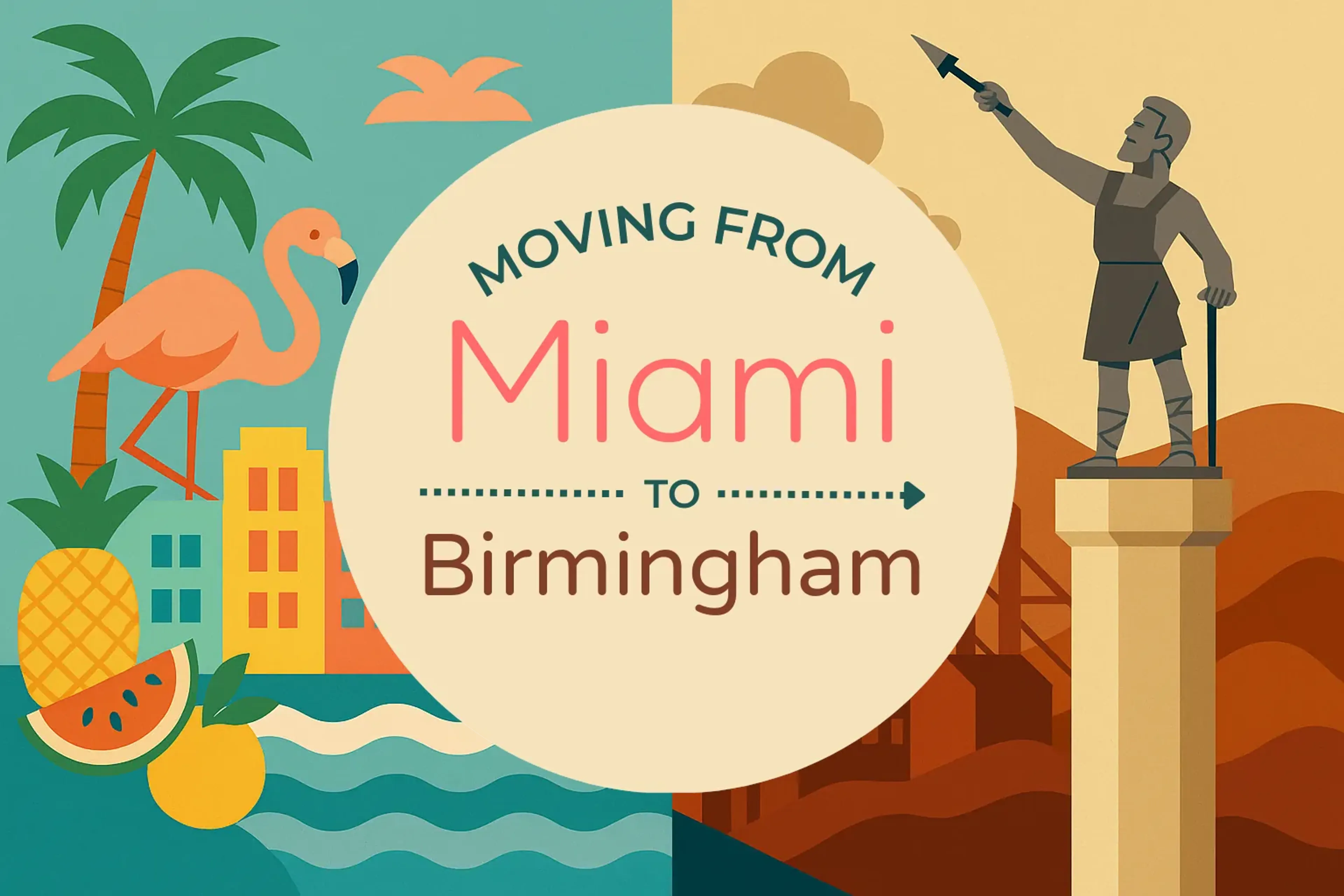 Side-by-side comparison of Miami to Birmingham moving companies