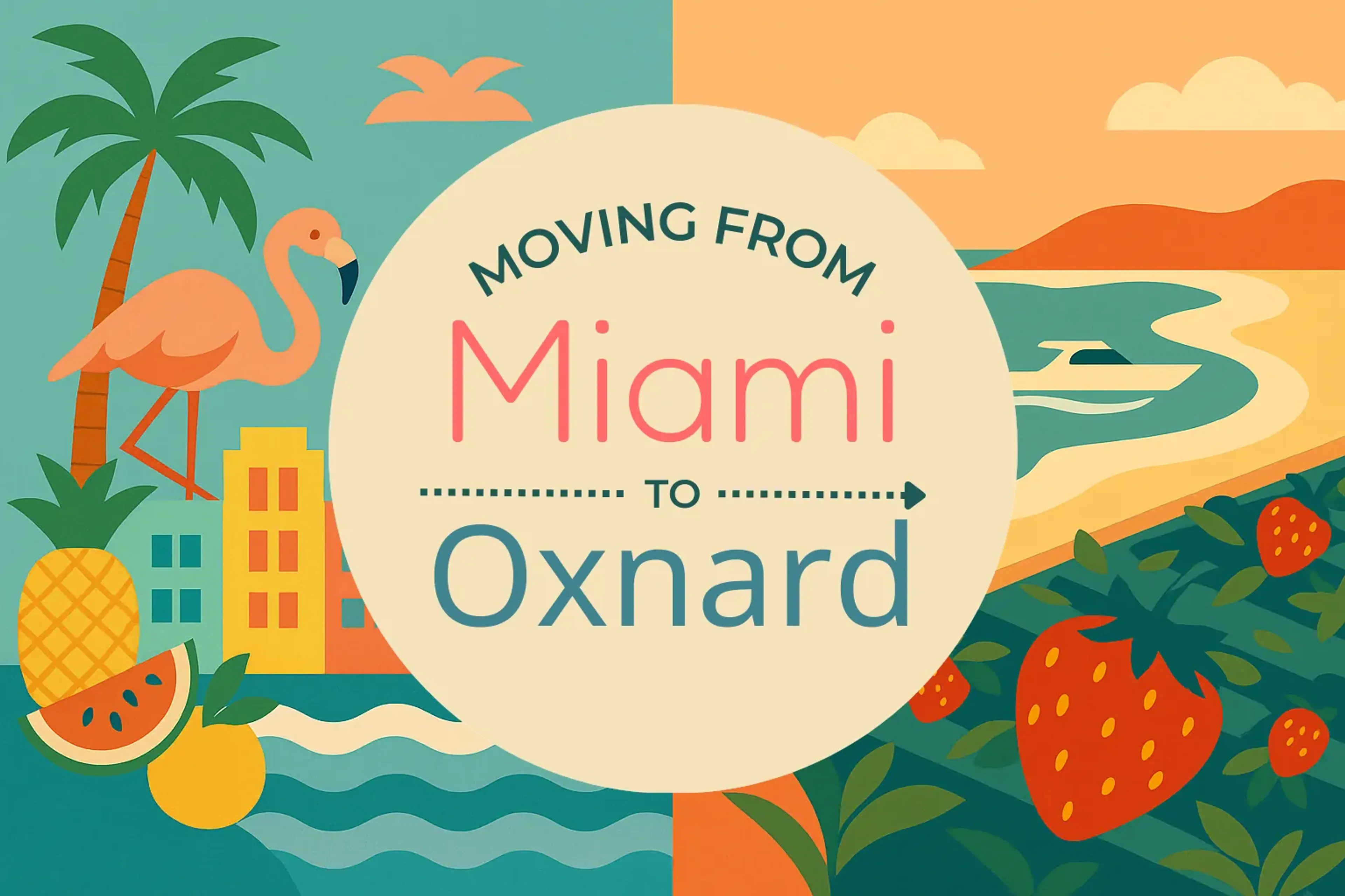 Side-by-side comparison of Miami to Oxnard moving companies