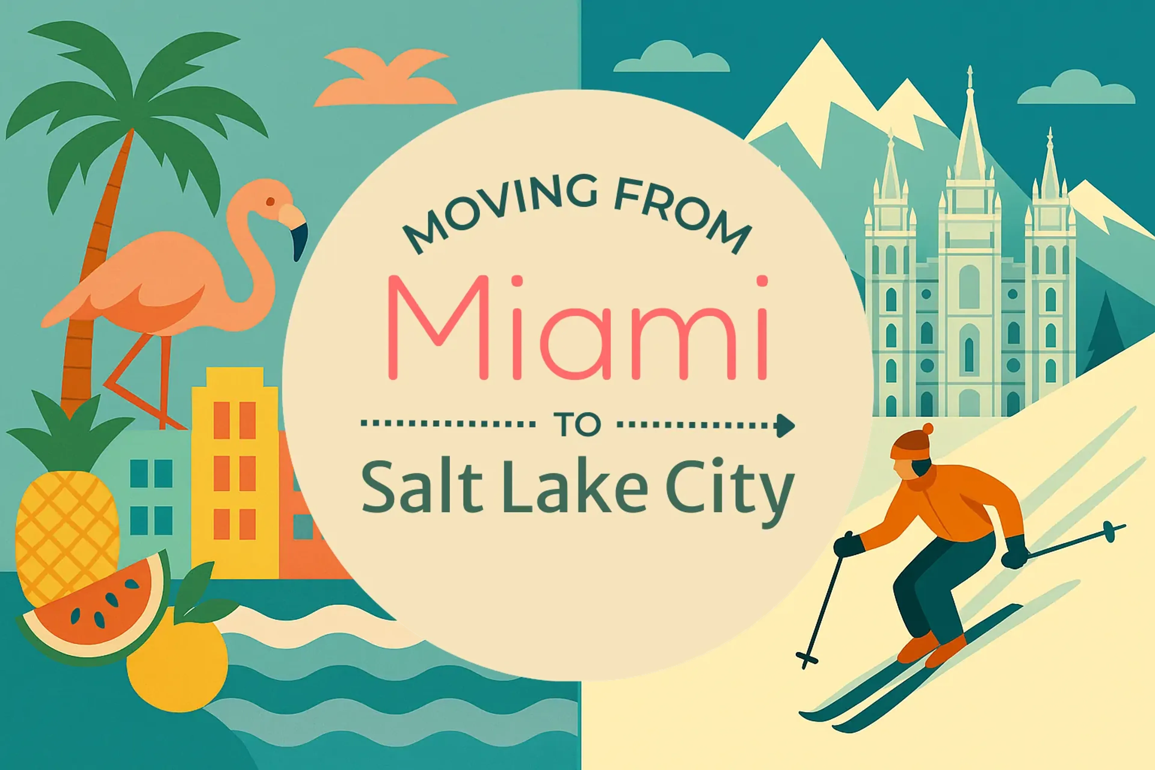Side-by-side comparison of Miami to Salt Lake City moving companies