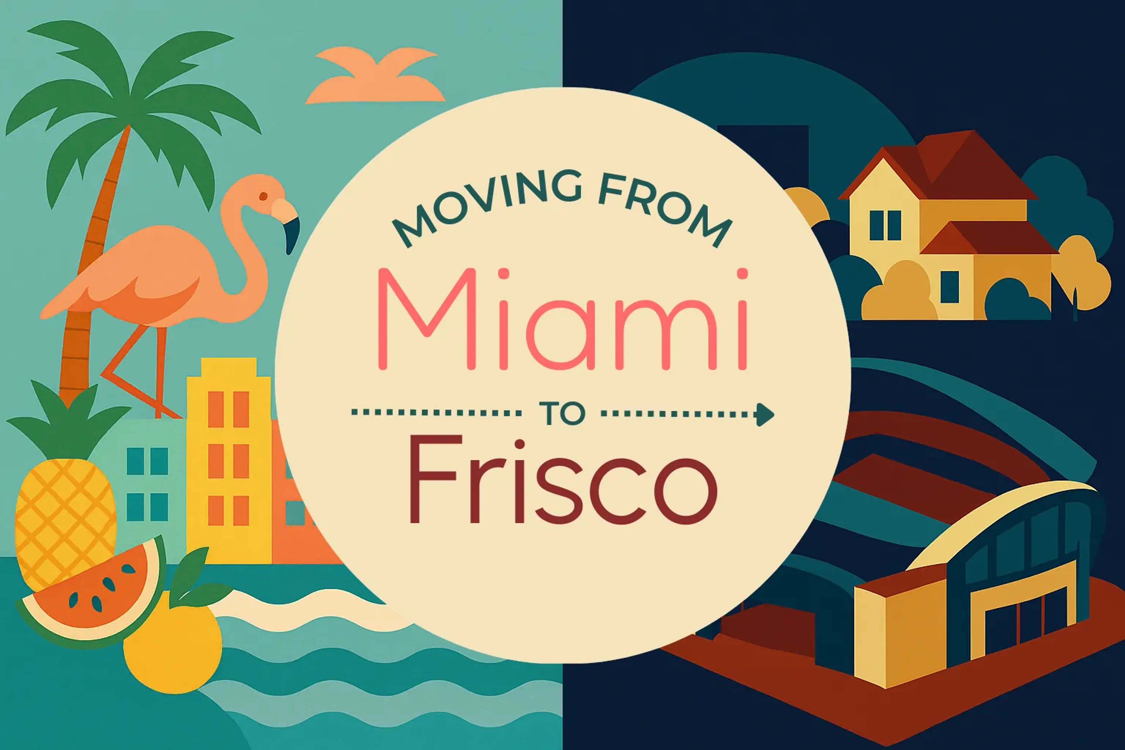 Side-by-side comparison of Miami to Frisco moving companies