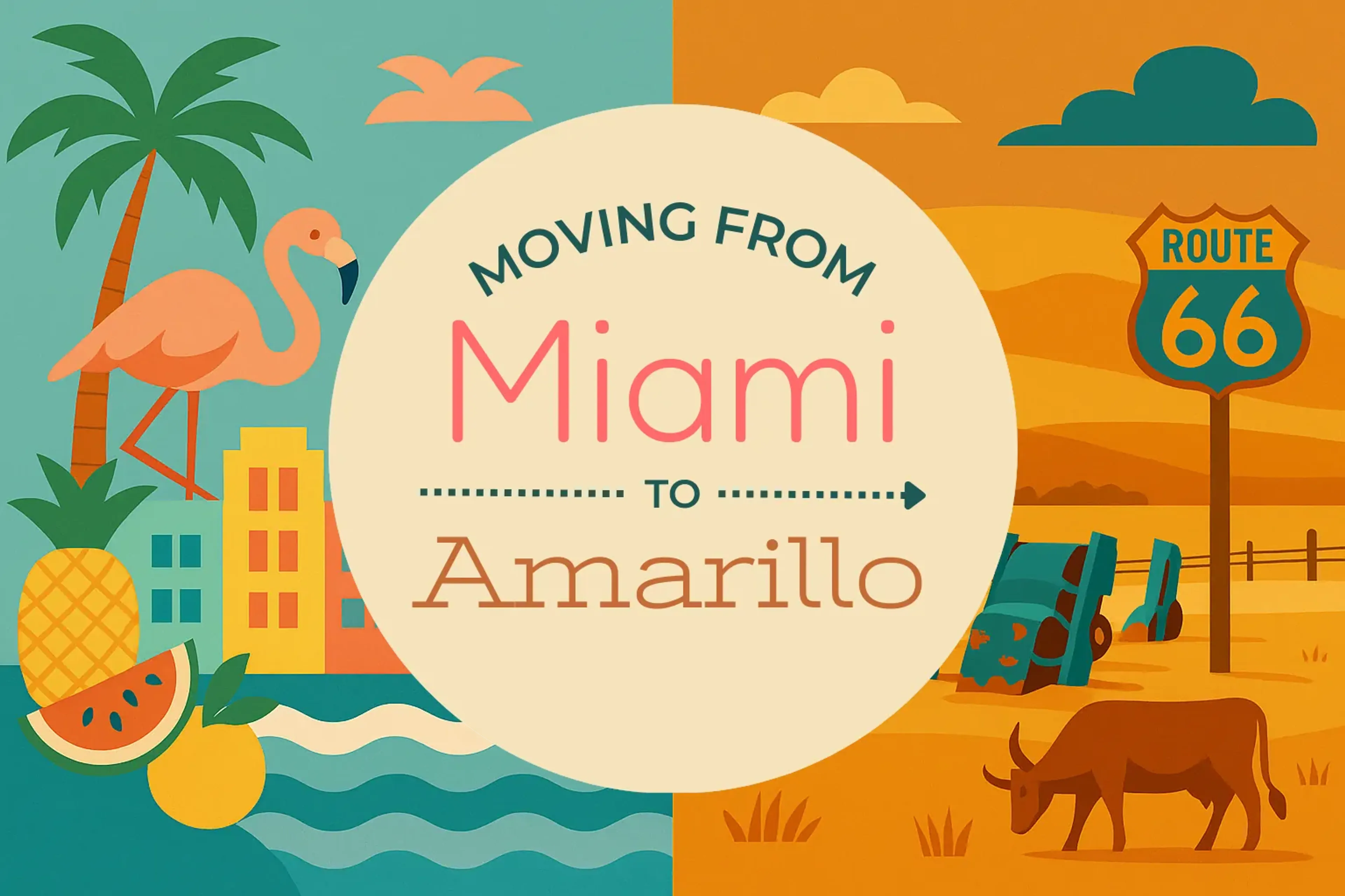 Side-by-side comparison of Miami to Amarillo moving companies