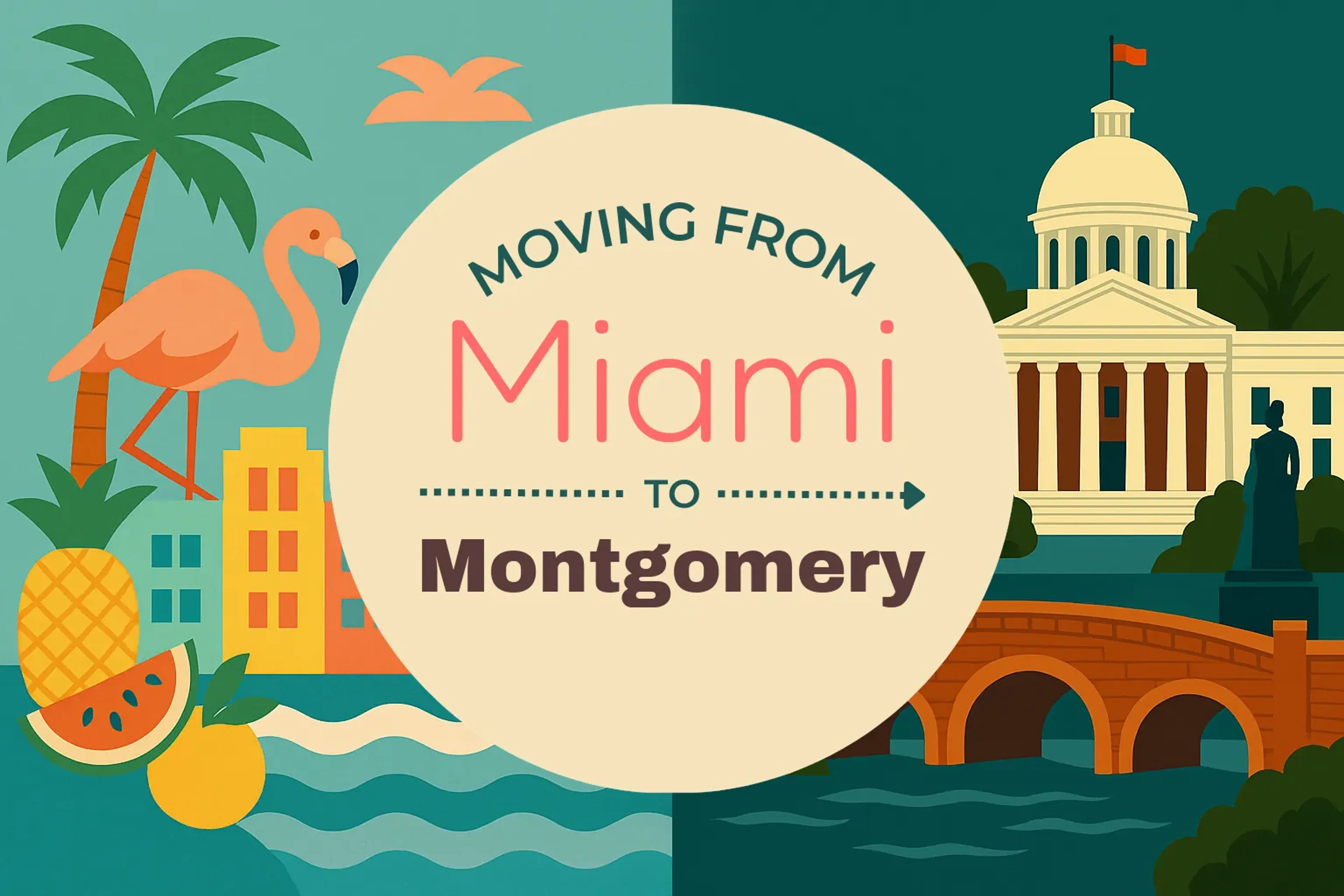 Side-by-side comparison of Miami to Montgomery moving companies