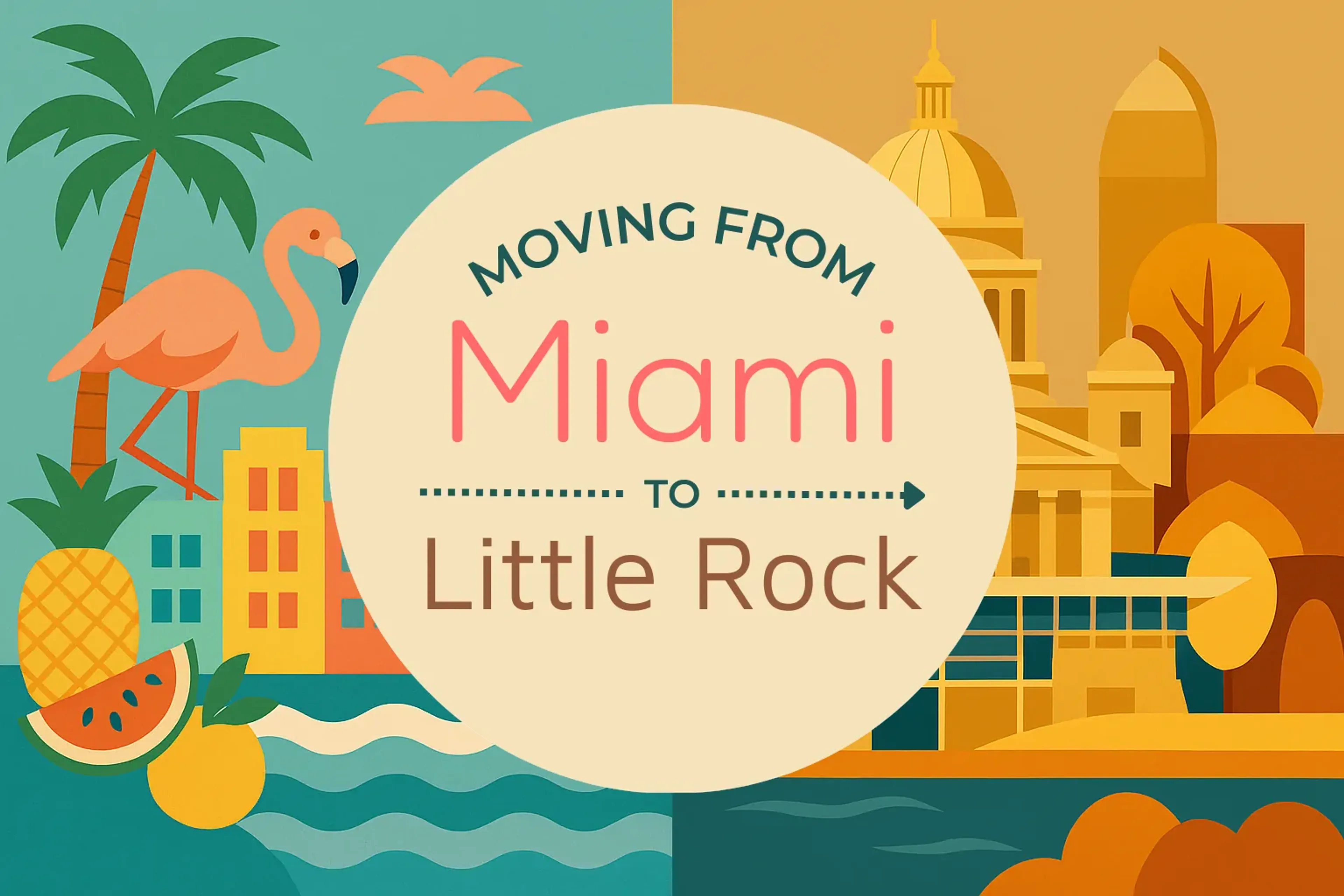 Side-by-side comparison of Miami to Little Rock moving companies