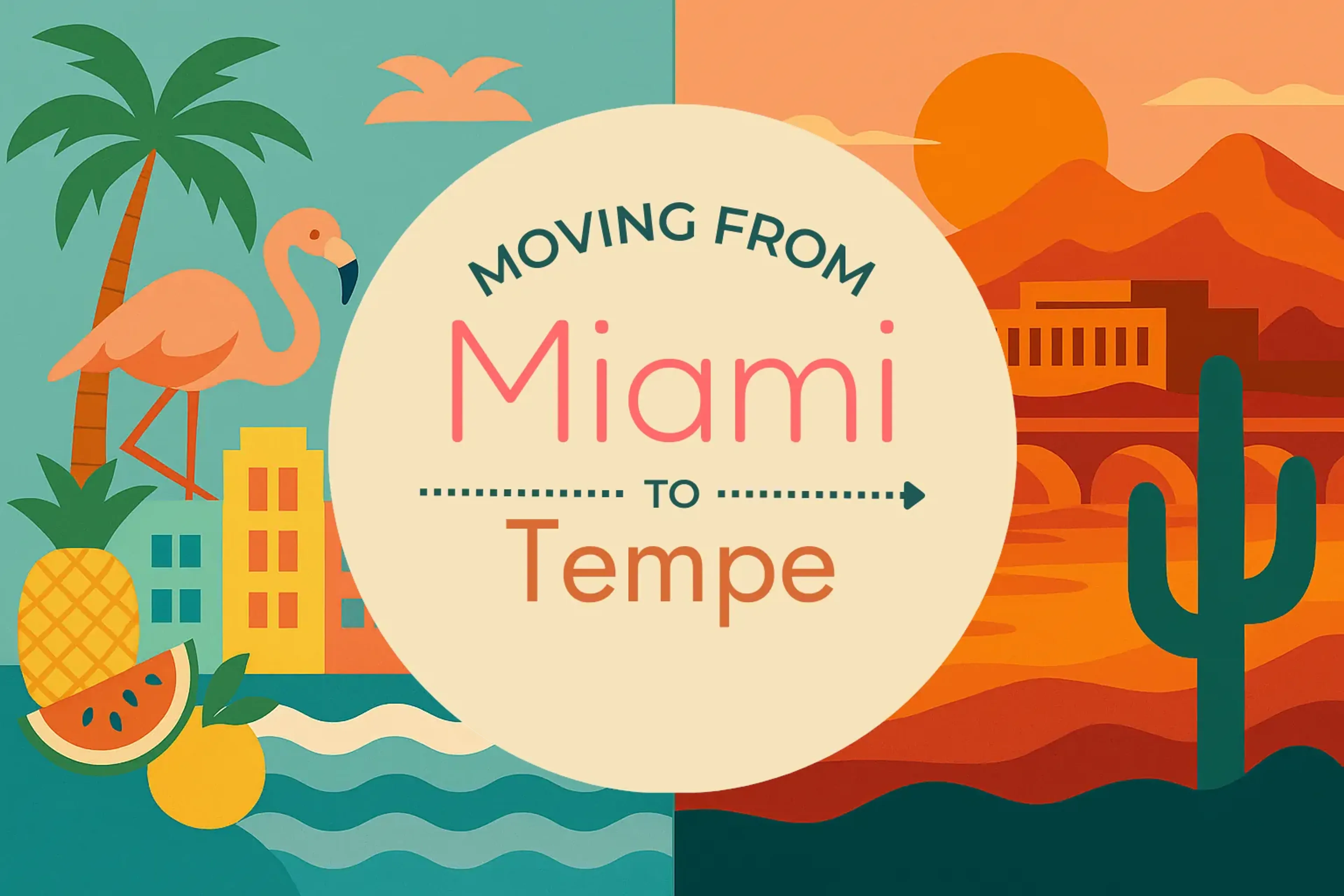 Side-by-side comparison of Miami to Tempe moving companies