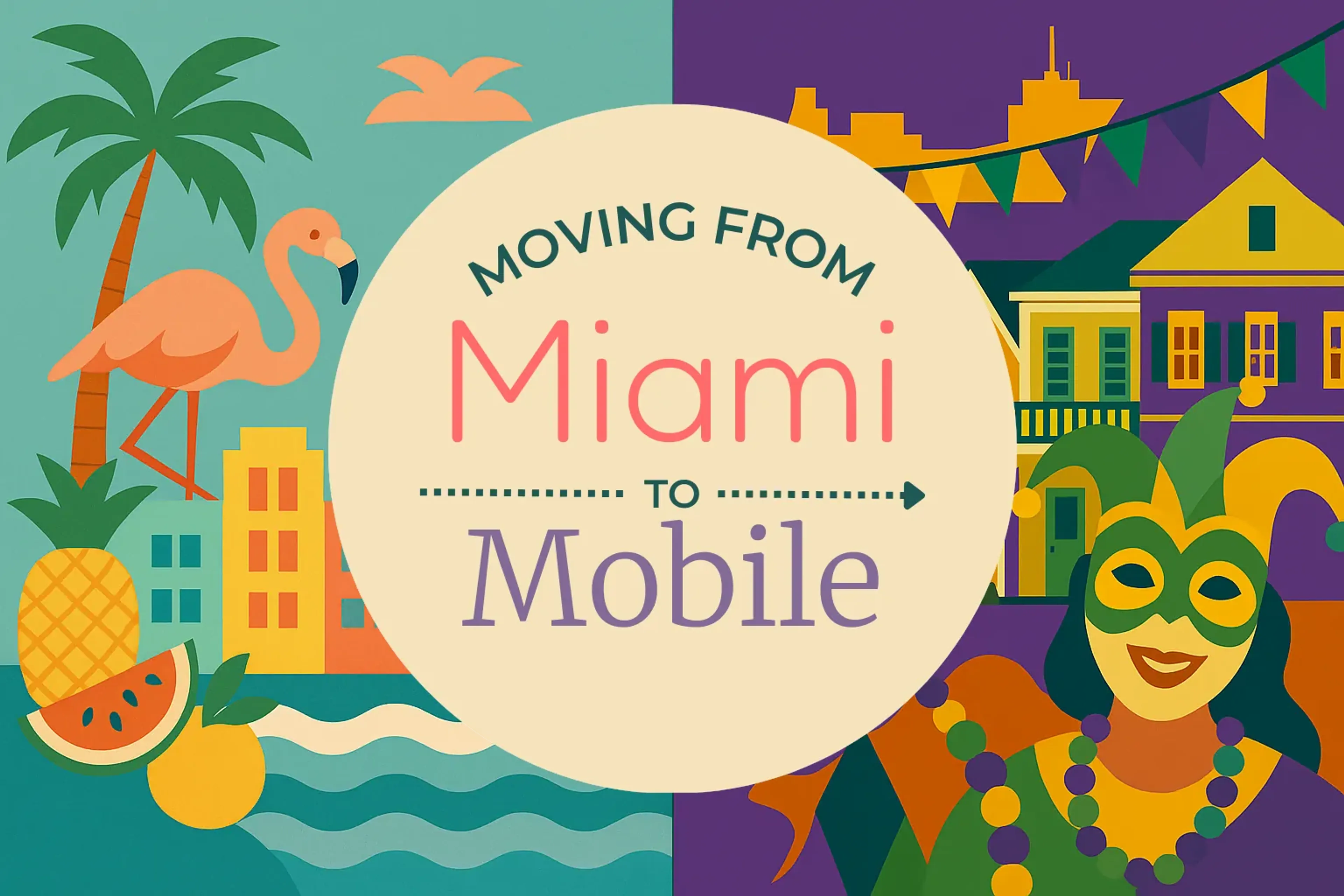 Side-by-side comparison of Miami to Mobile moving companies