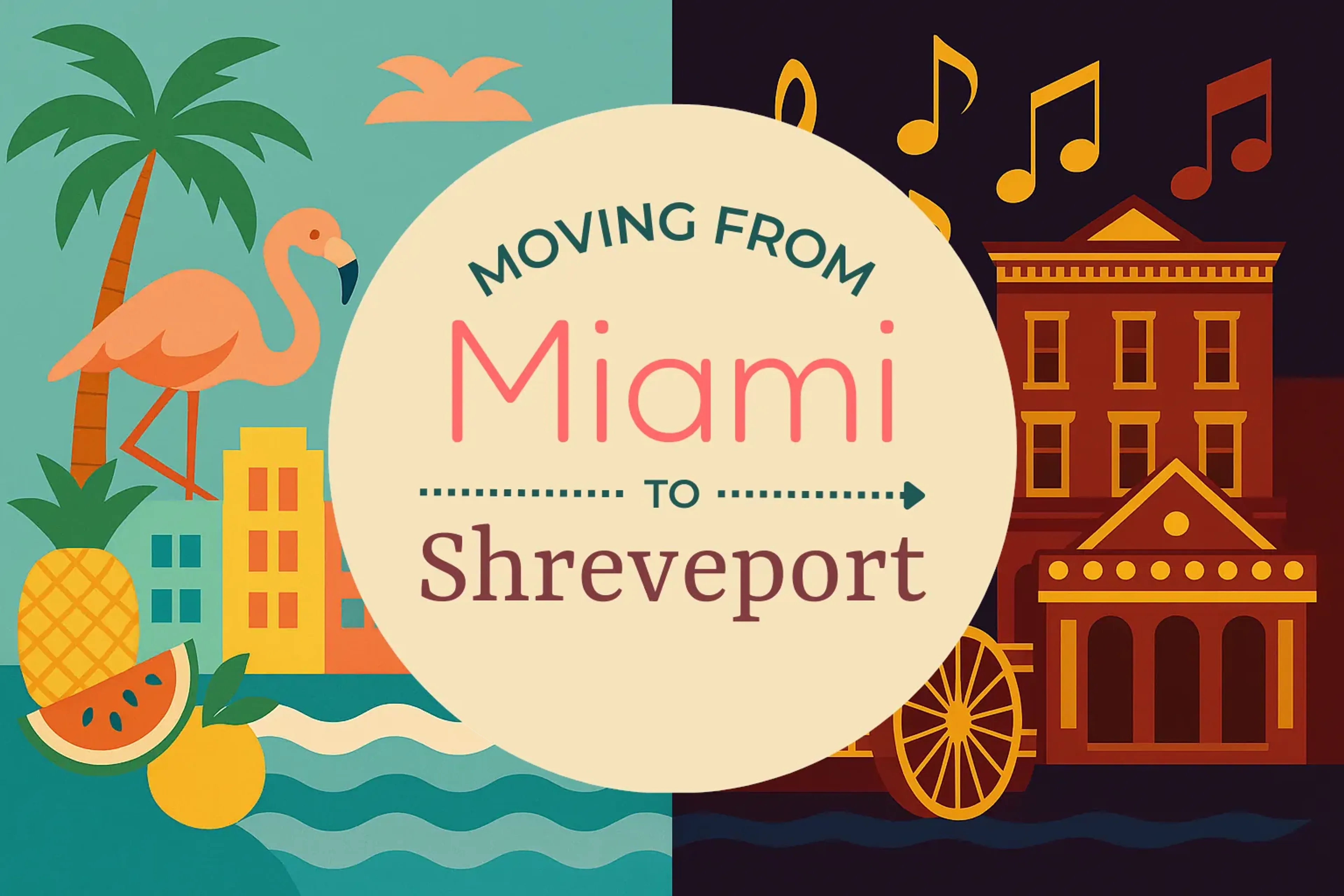 Side-by-side comparison of Miami to Shreveport moving companies