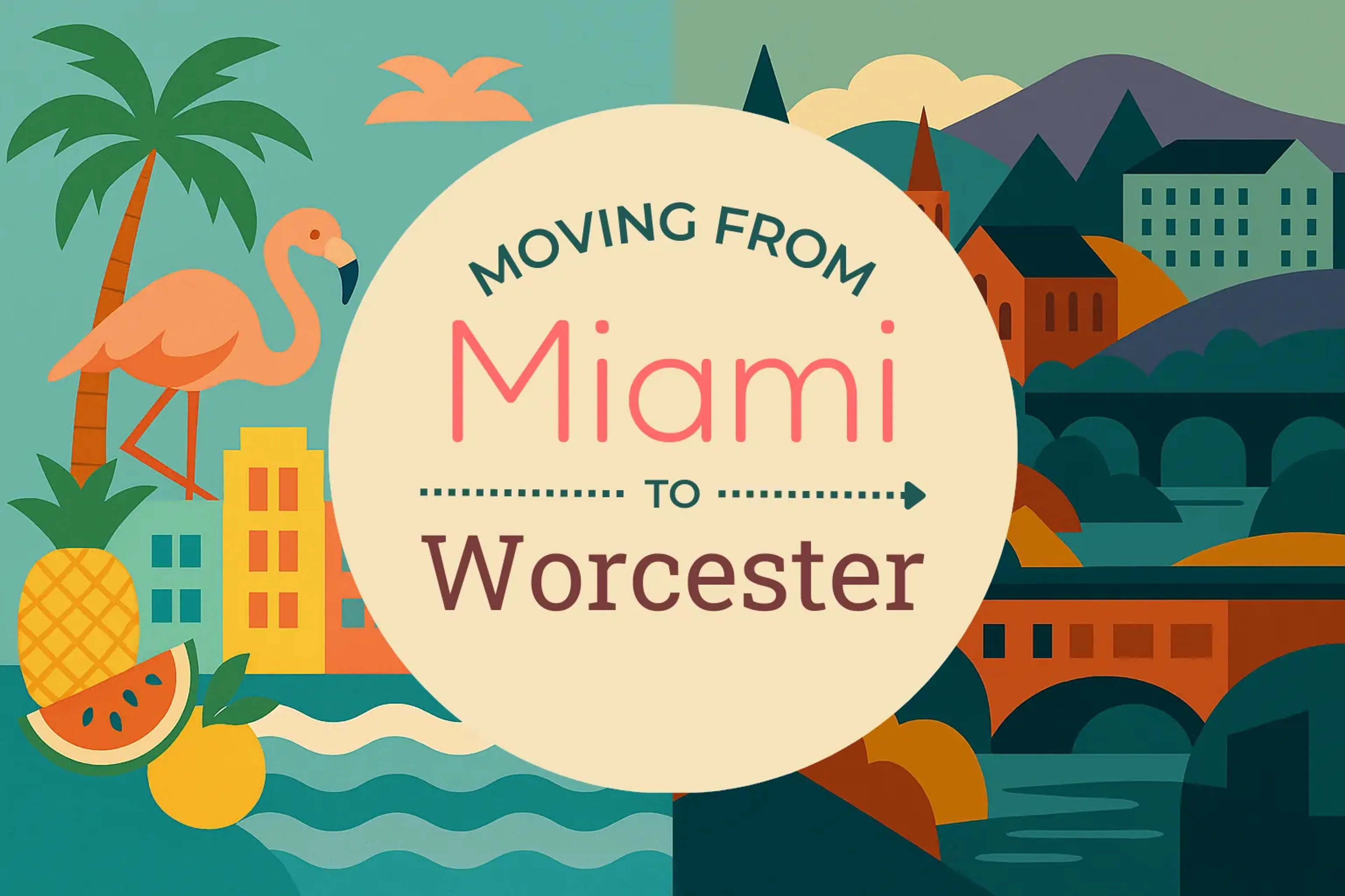 Side-by-side comparison of Miami to Worcester moving companies