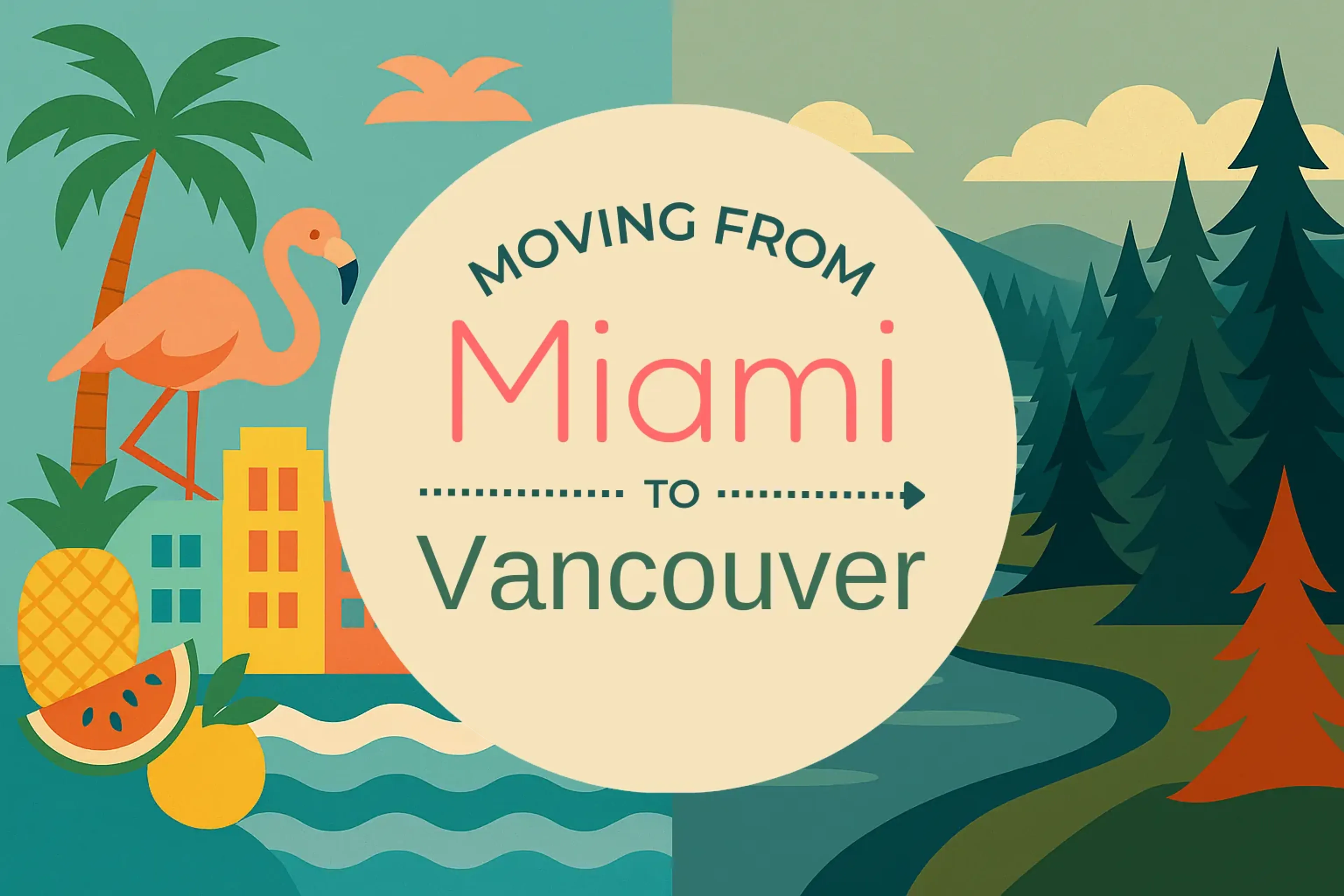 Side-by-side comparison of Miami to Vancouver moving companies