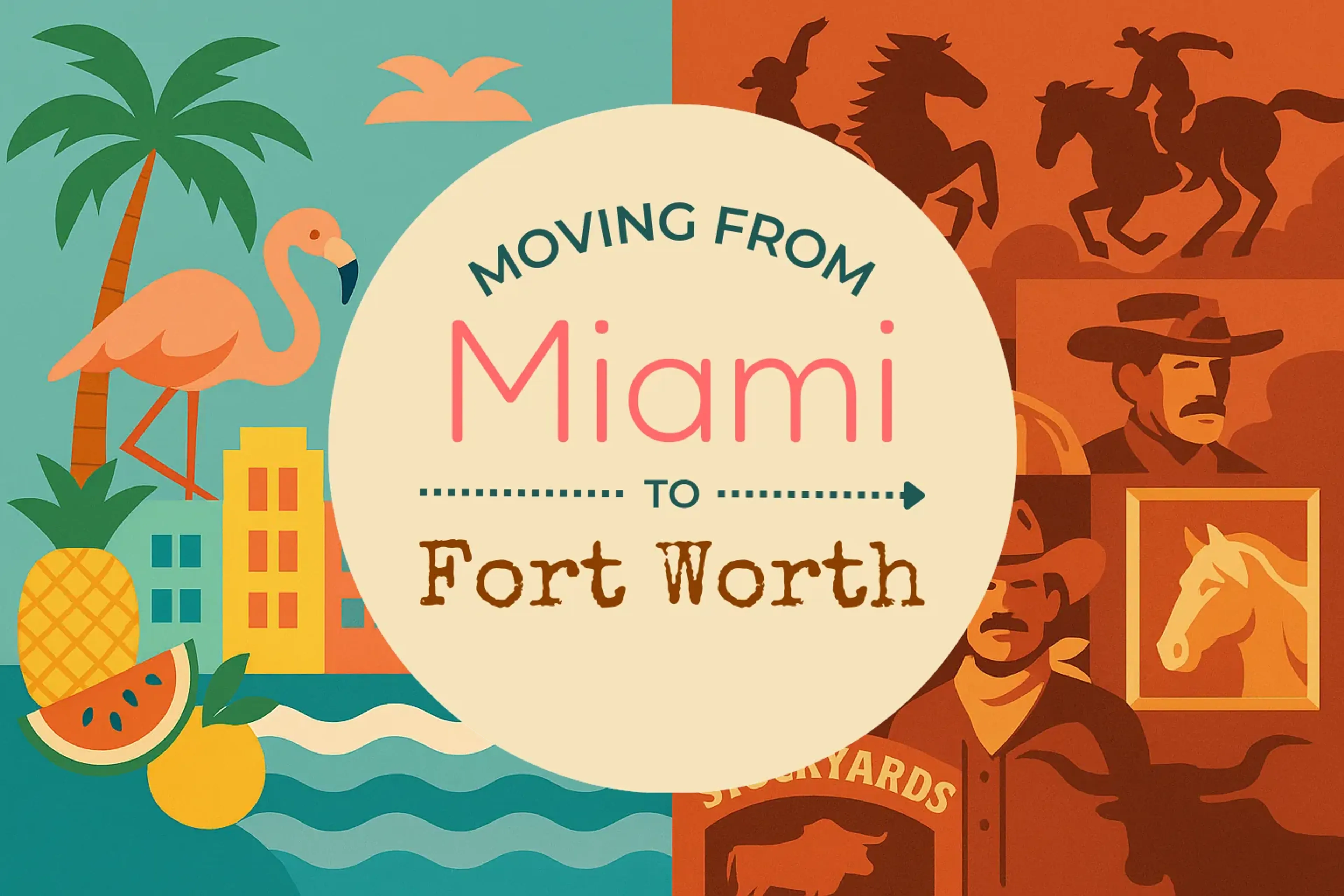 Side-by-side comparison of Miami to Fort Worth moving companies