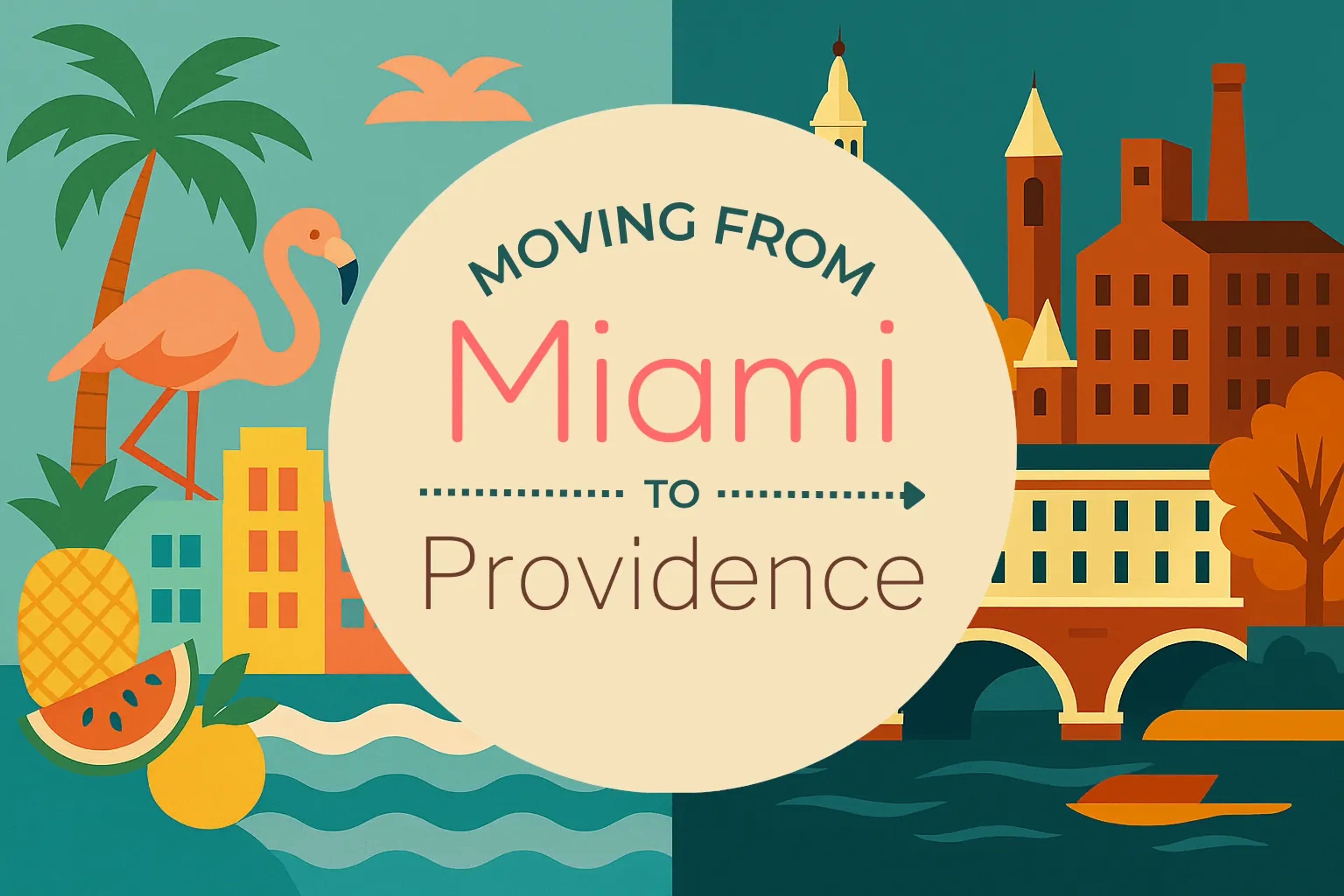 Side-by-side comparison of Miami to Providence moving companies
