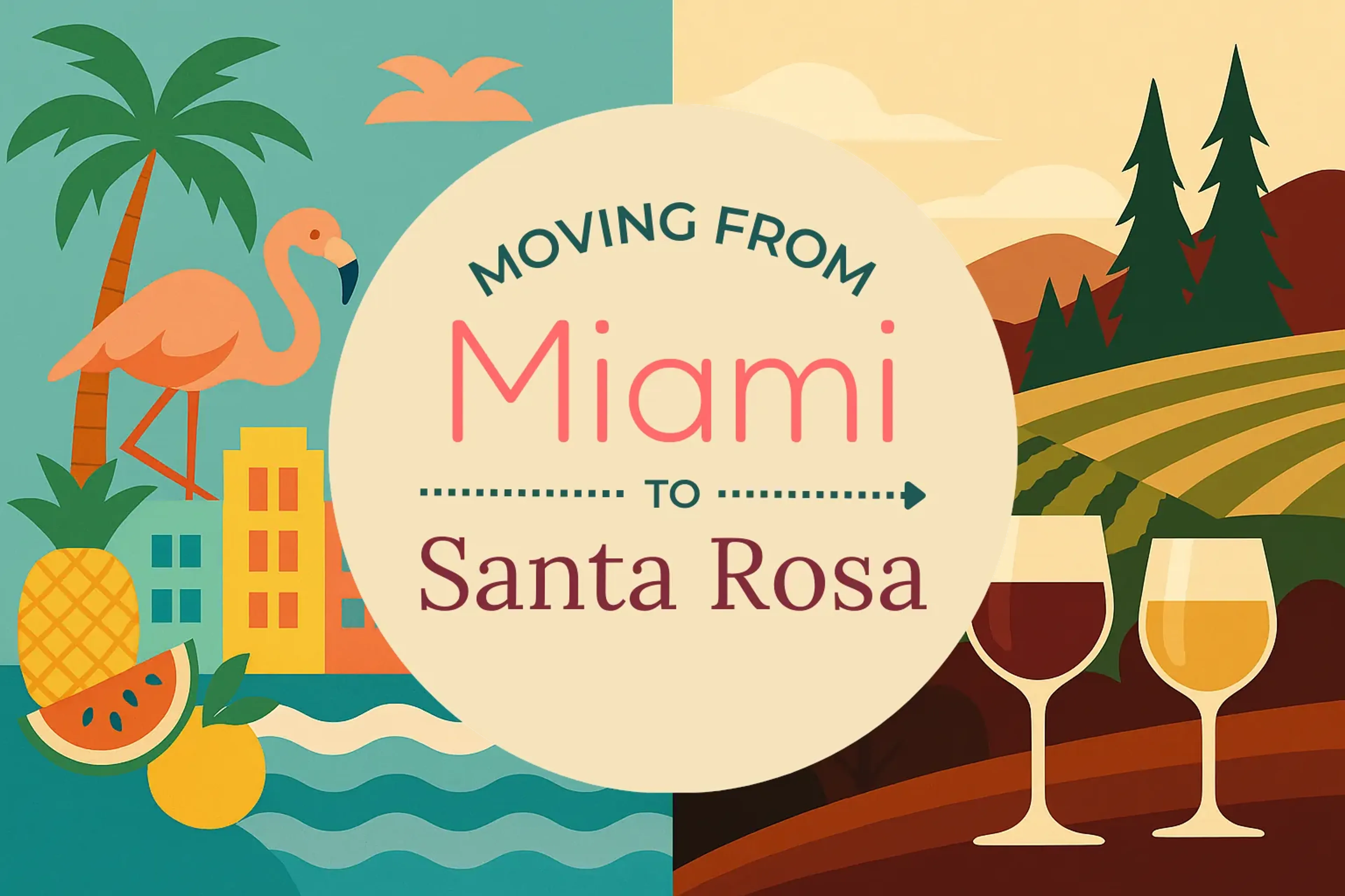 Side-by-side comparison of Miami to Santa Rosa moving companies