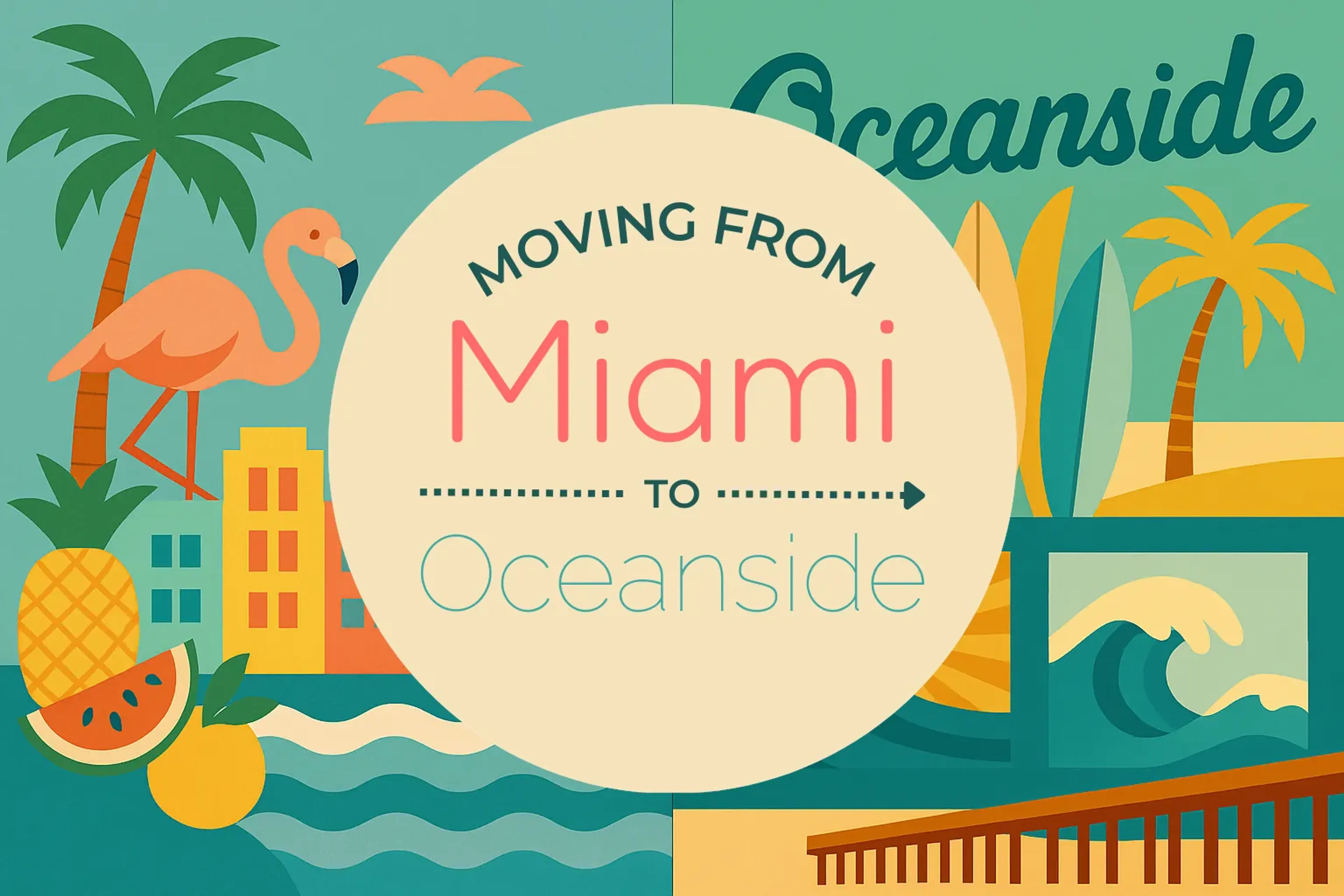 Side-by-side comparison of Miami to Oceanside moving companies