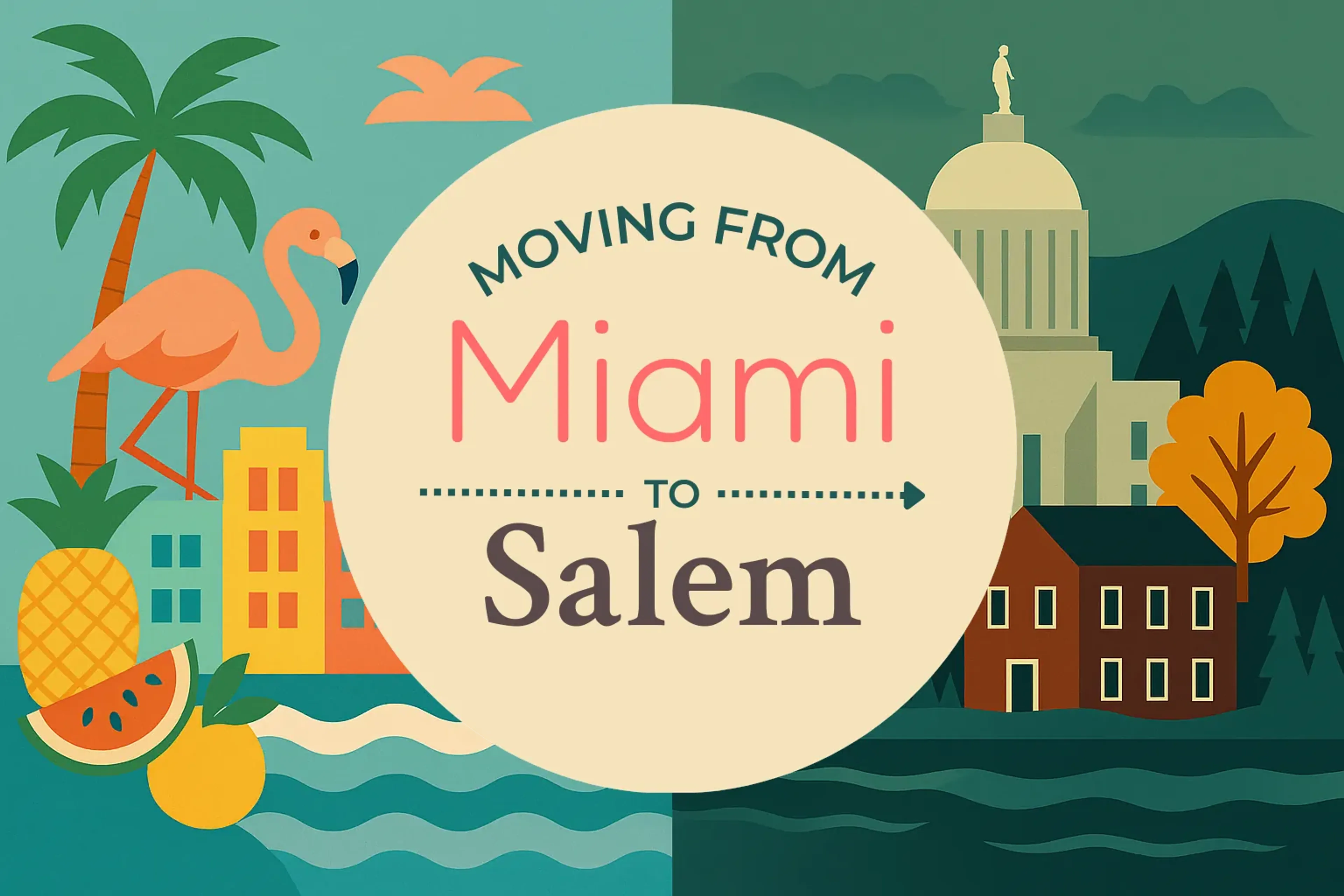 Side-by-side comparison of Miami to Salem moving companies