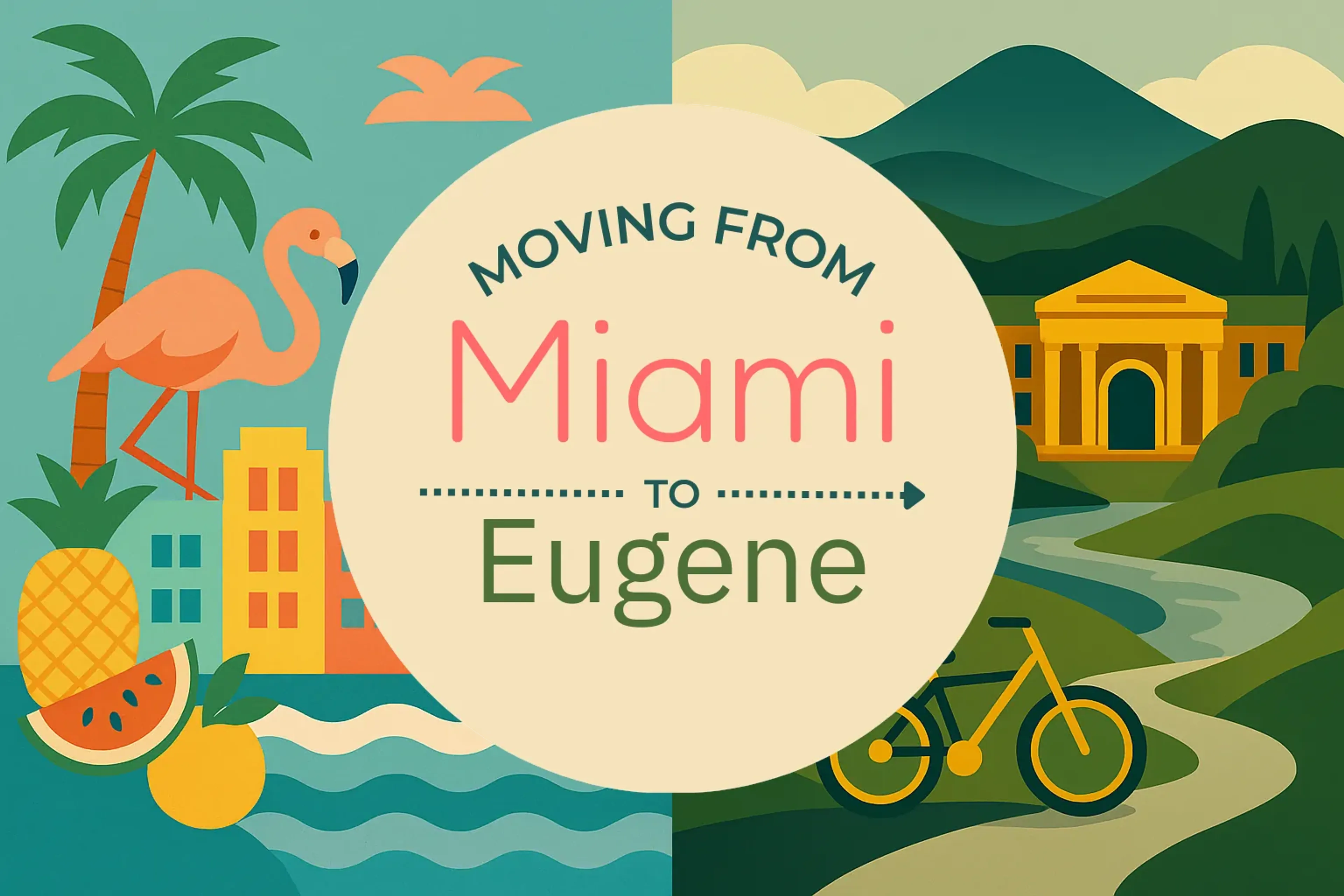 Side-by-side comparison of Miami to Eugene moving companies