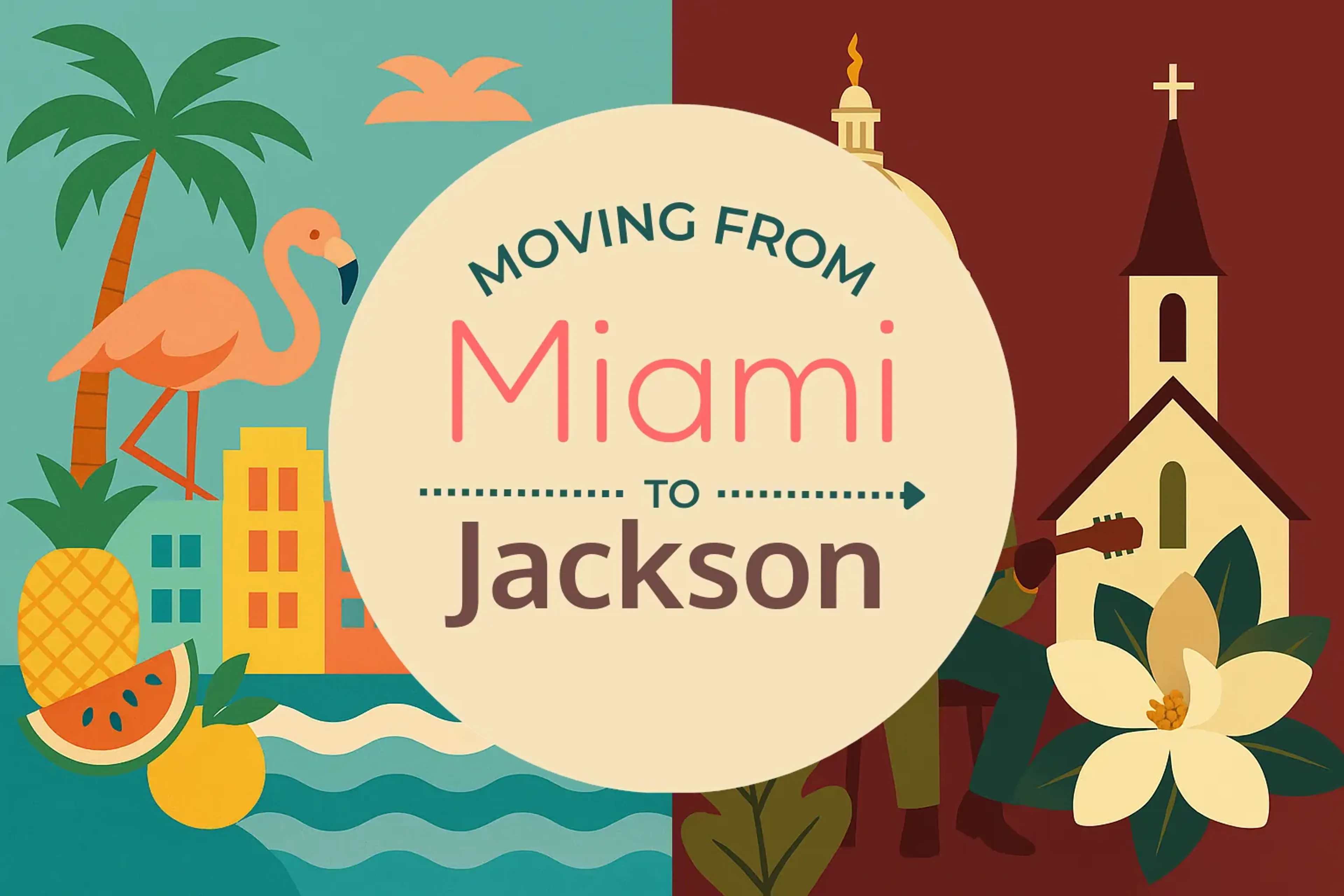 Side-by-side comparison of Miami to Jackson moving companies