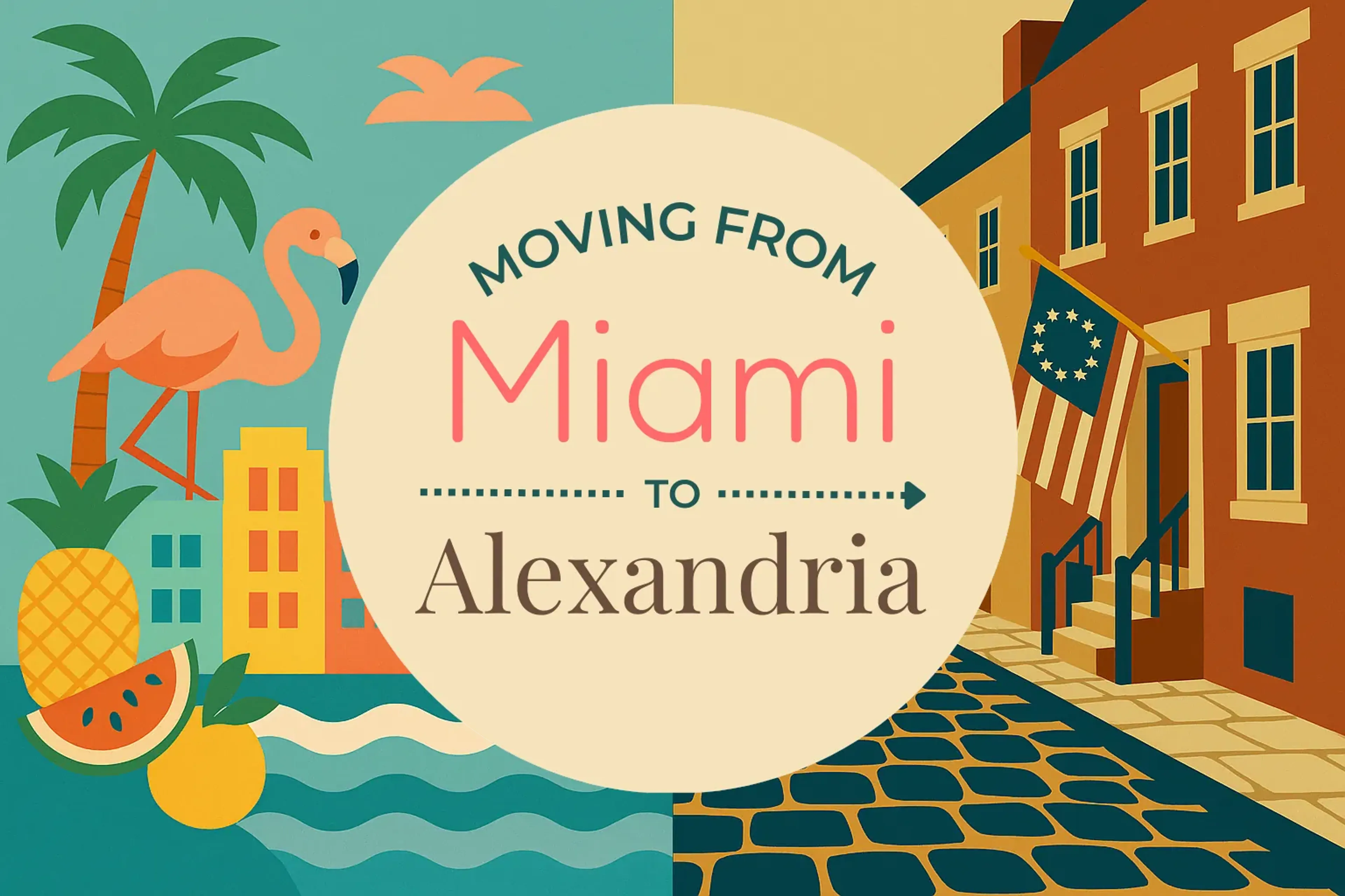 Side-by-side comparison of Miami to Alexandria moving companies
