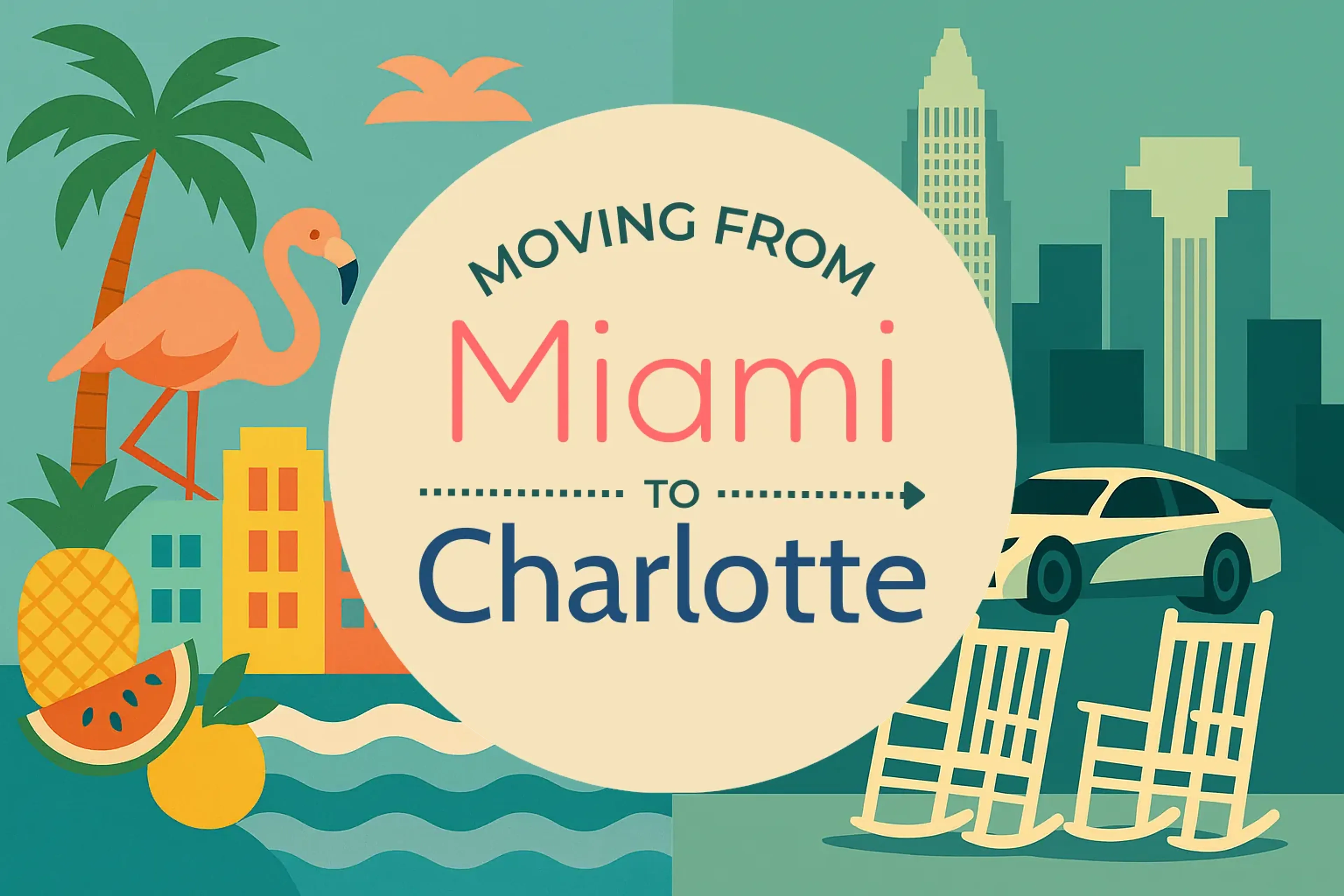 Side-by-side comparison of Miami to Charlotte moving companies
