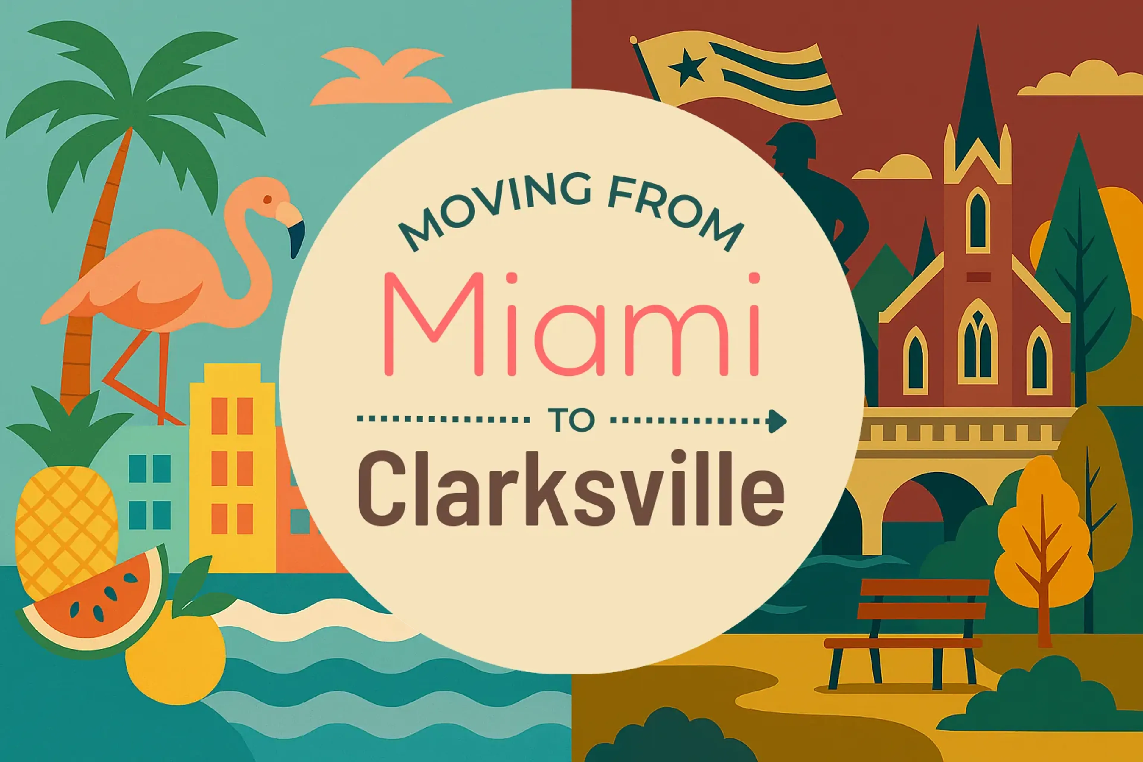 Side-by-side comparison of Miami to Clarksville moving companies