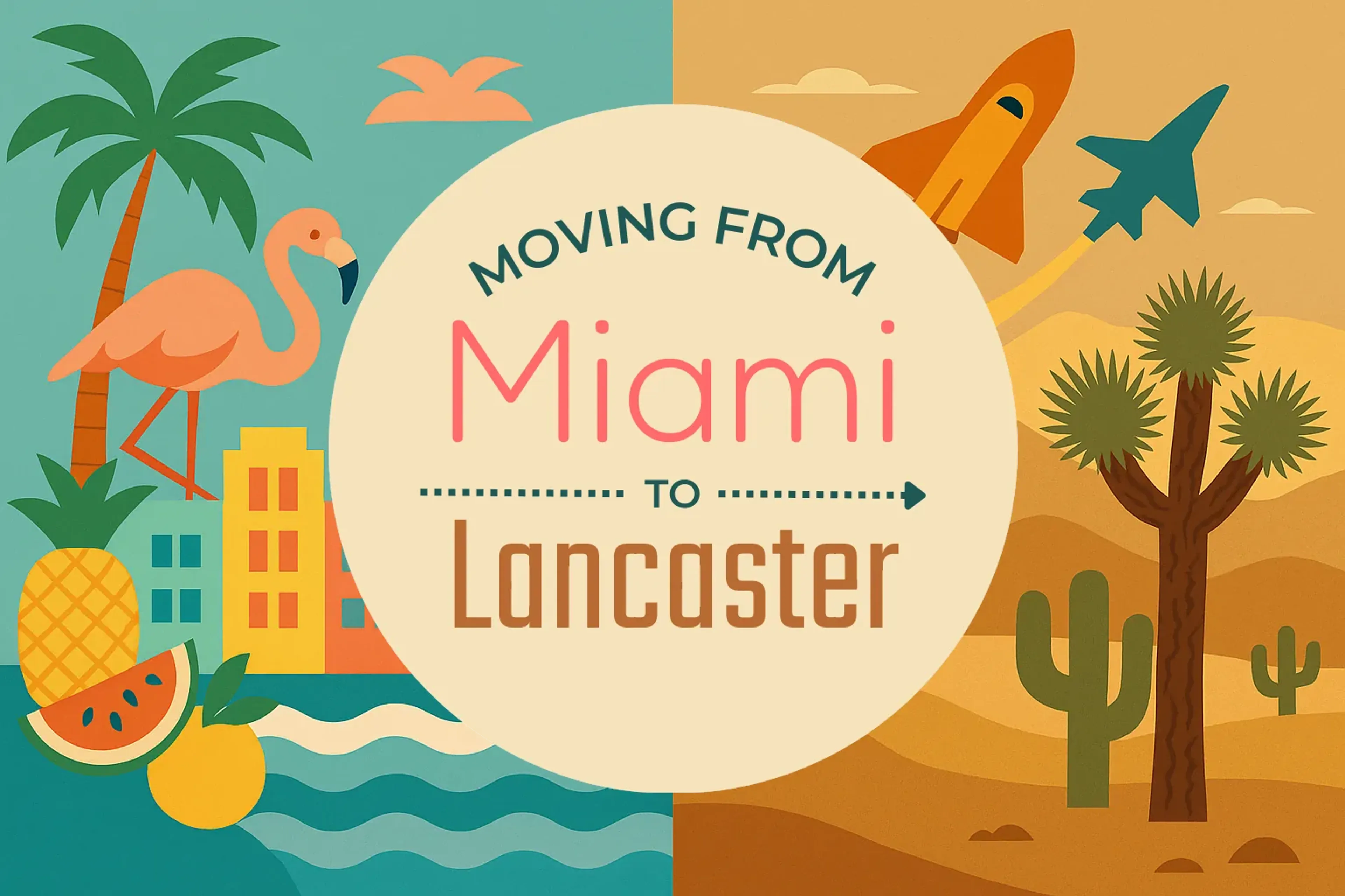 Side-by-side comparison of Miami to Lancaster moving companies