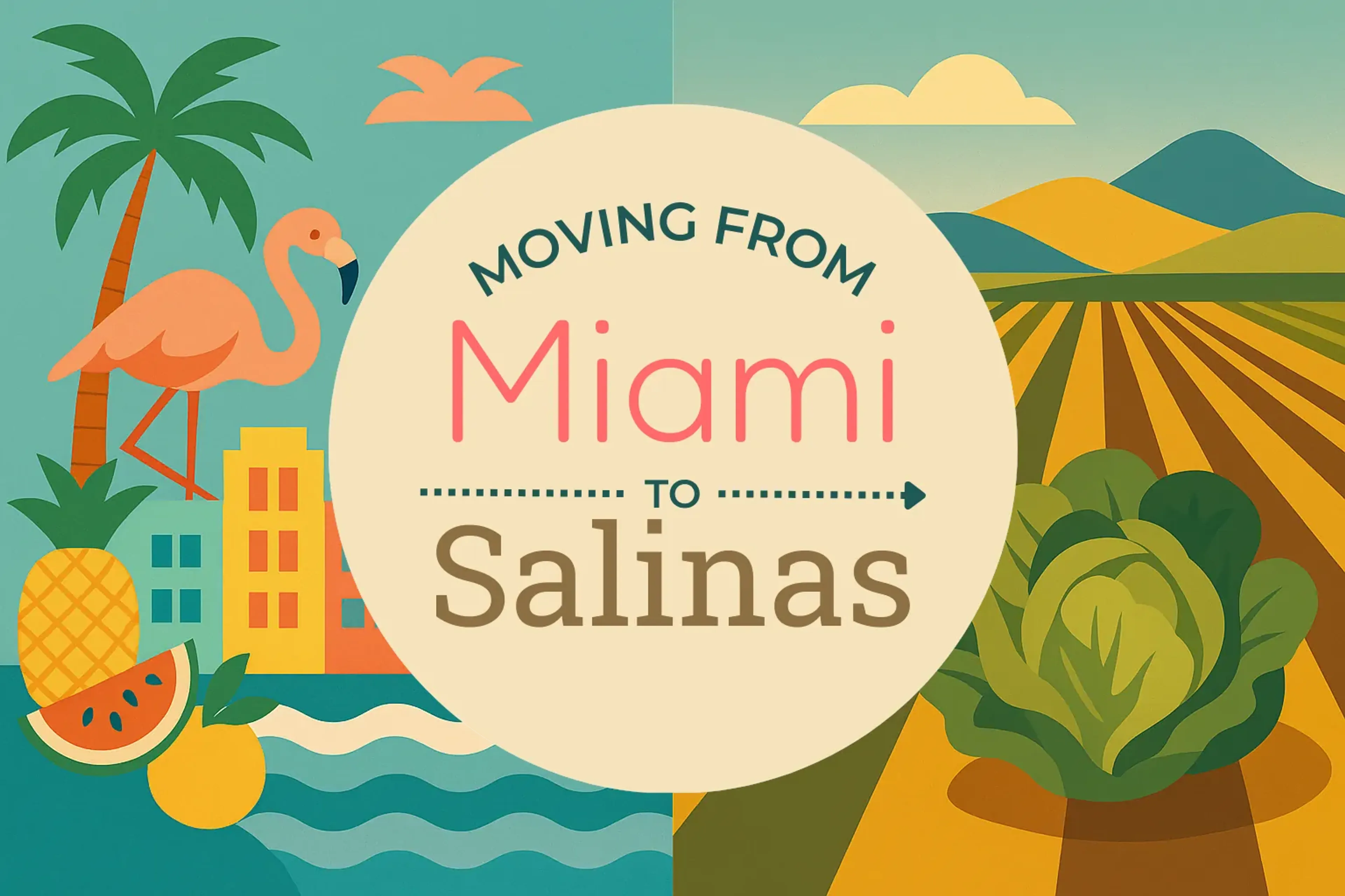 Side-by-side comparison of Miami to Salinas moving companies