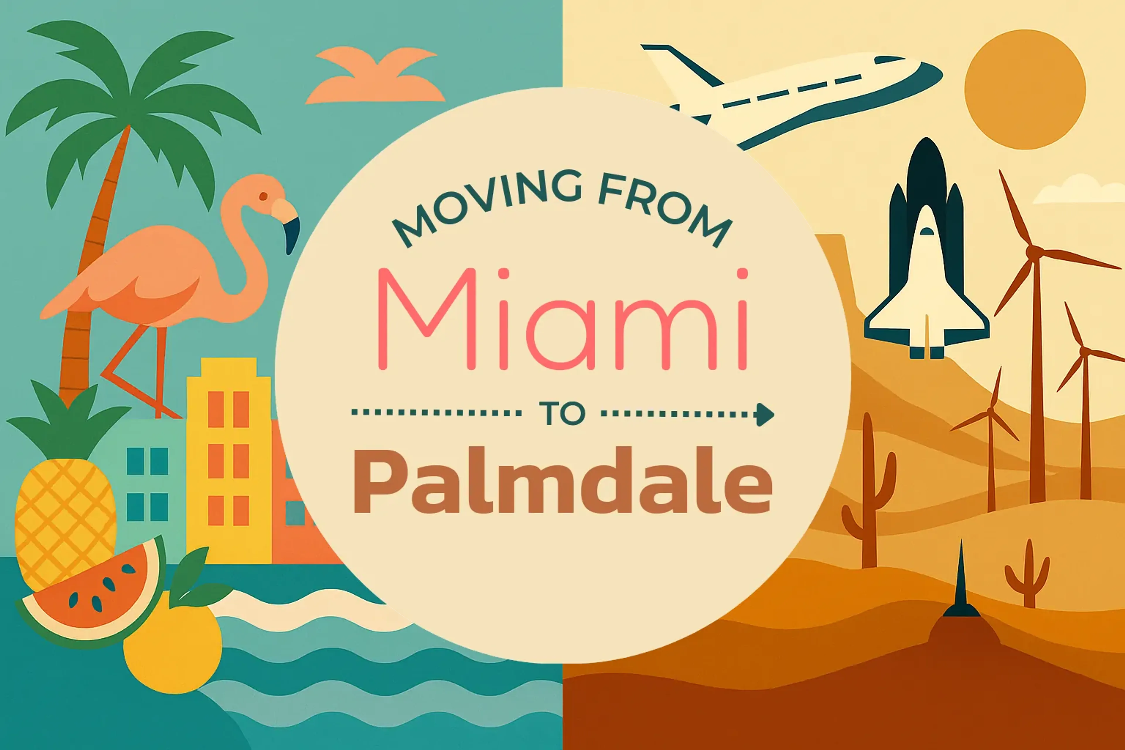Side-by-side comparison of Miami to Palmdale moving companies
