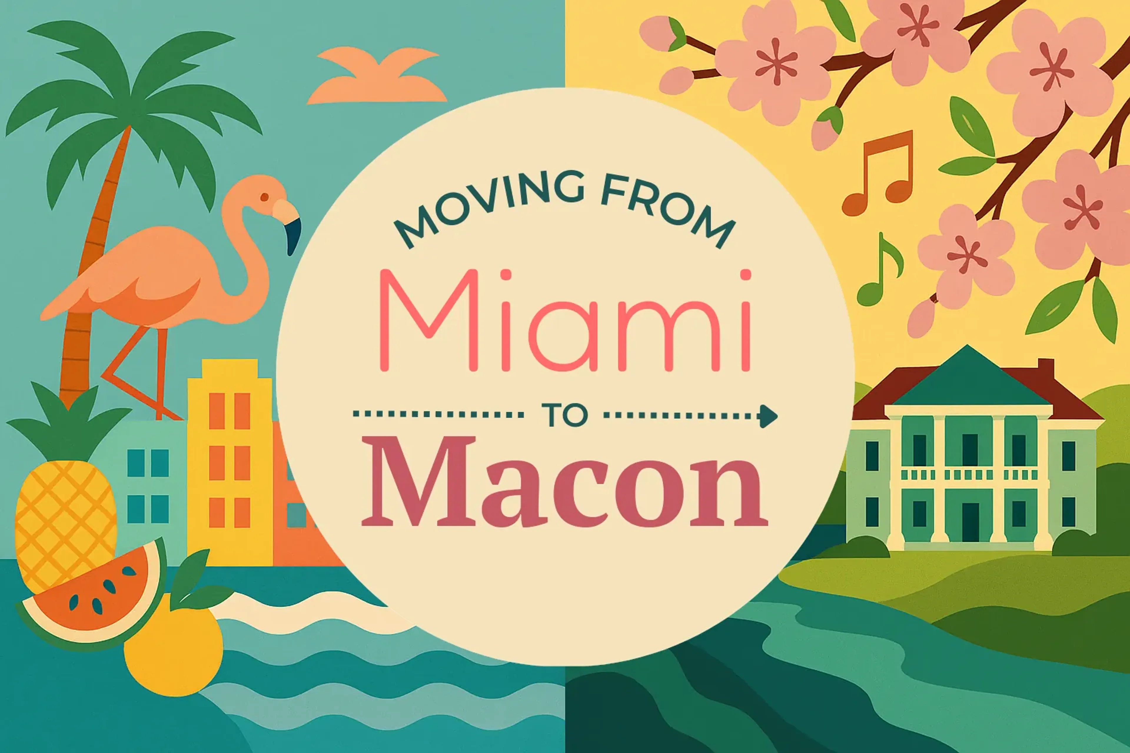 Side-by-side comparison of Miami to Macon moving companies