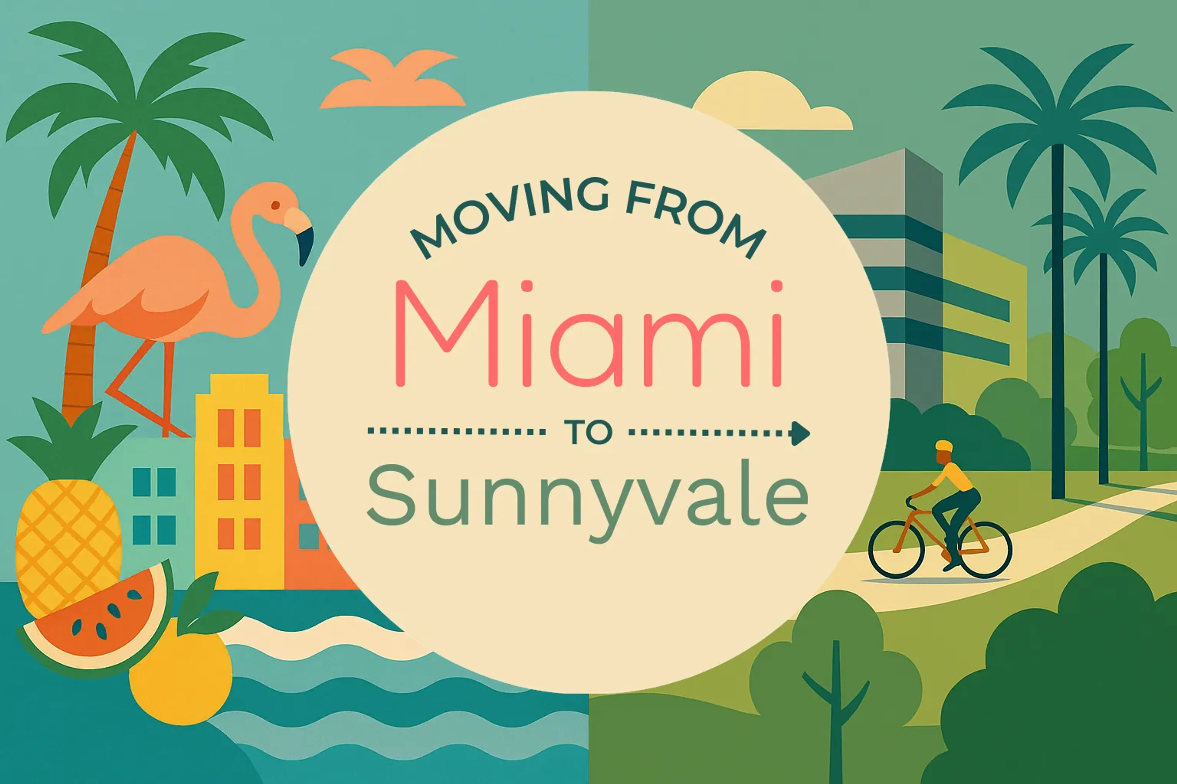 Side-by-side comparison of Miami to Sunnyvale moving companies
