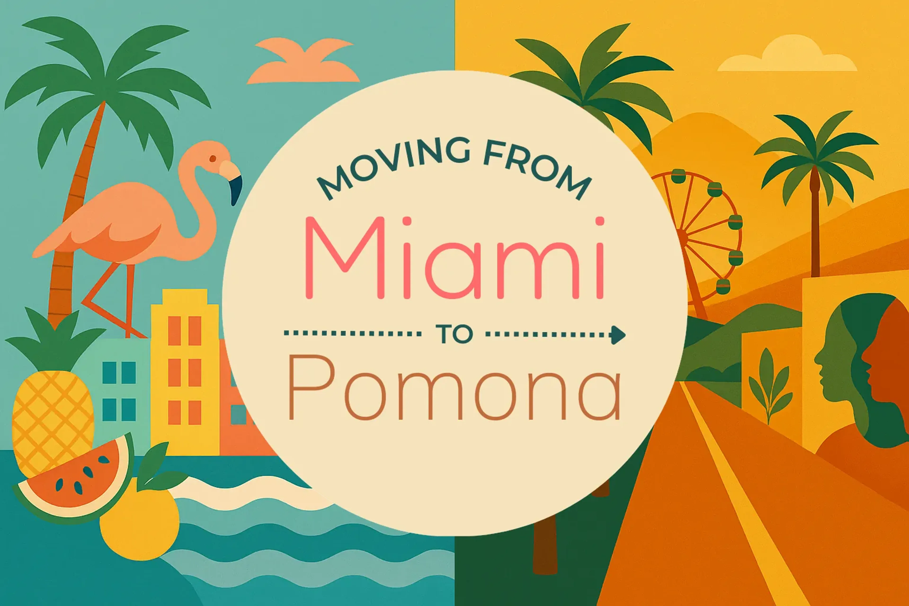 Side-by-side comparison of Miami to Pomona moving companies