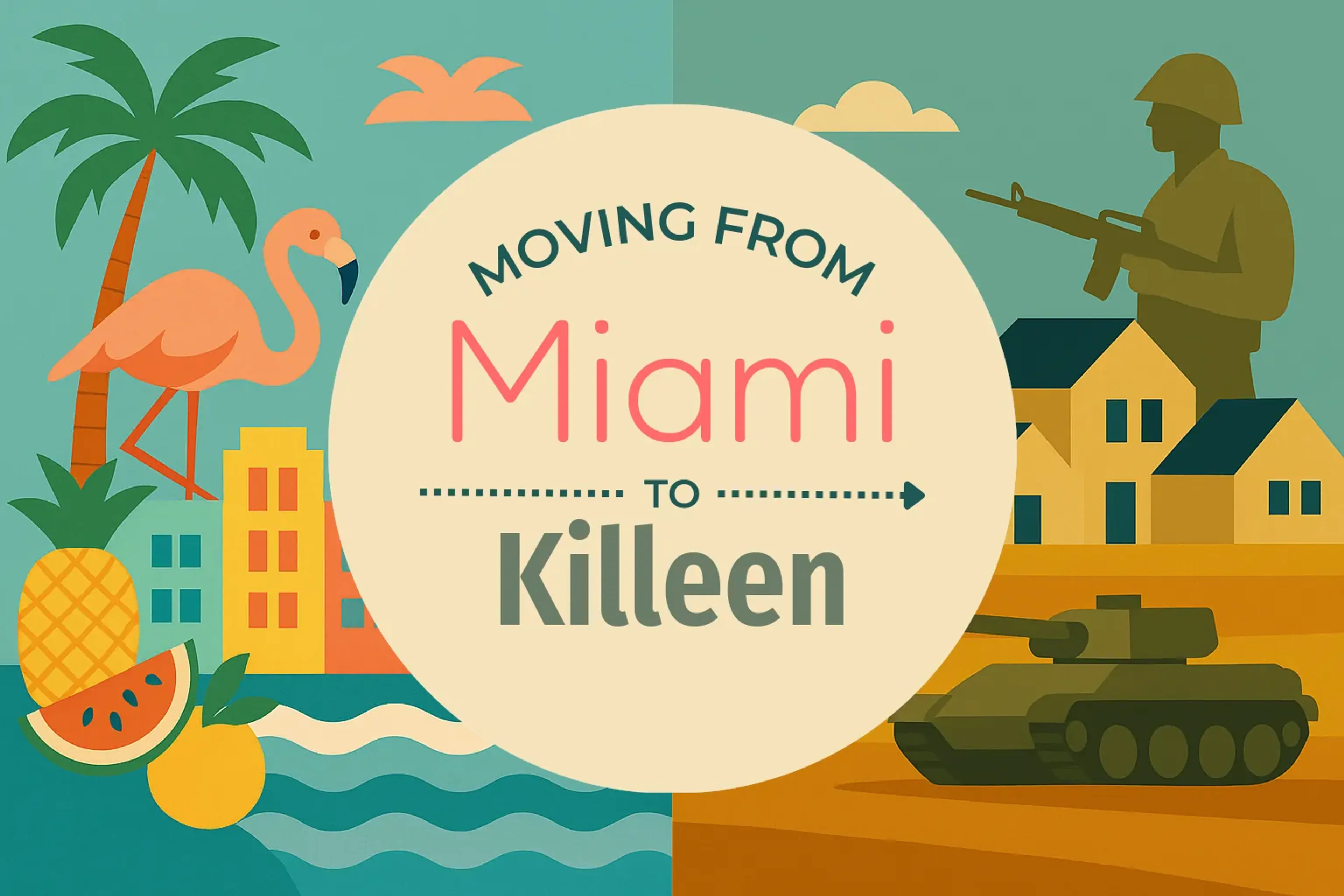 Side-by-side comparison of Miami to Killeen moving companies