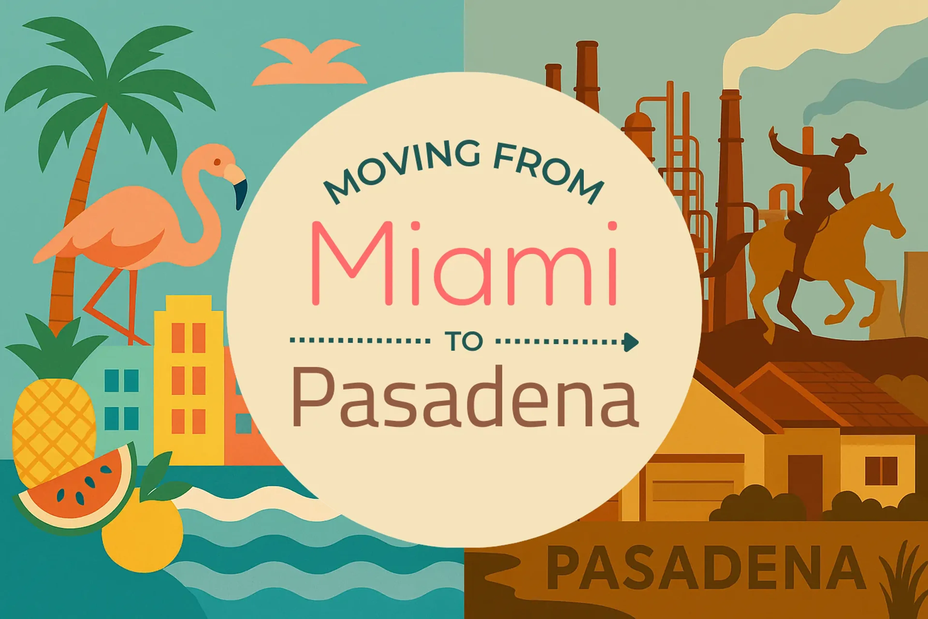 Side-by-side comparison of Miami to Pasadena moving companies
