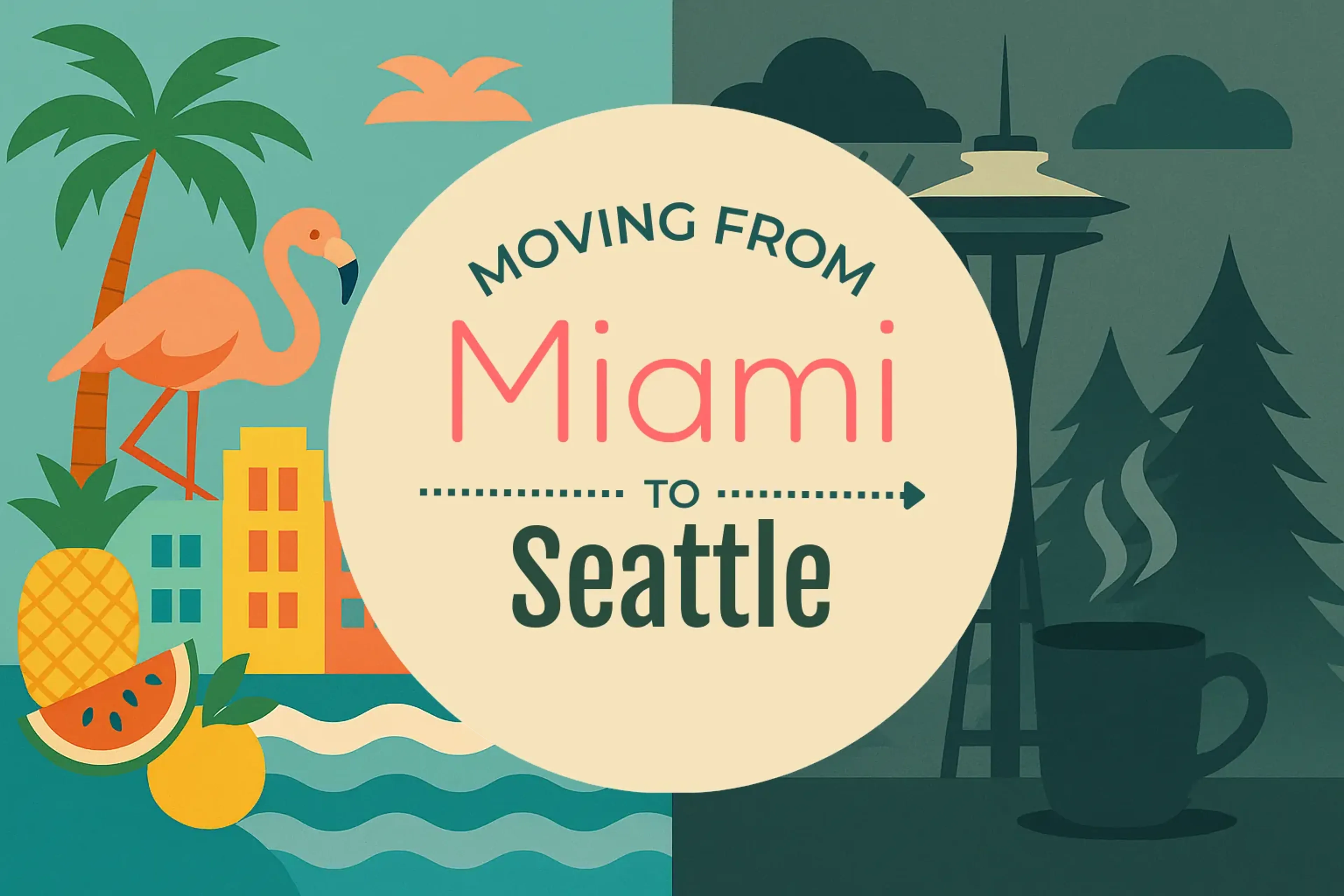 Side-by-side comparison of Miami to Seattle moving companies