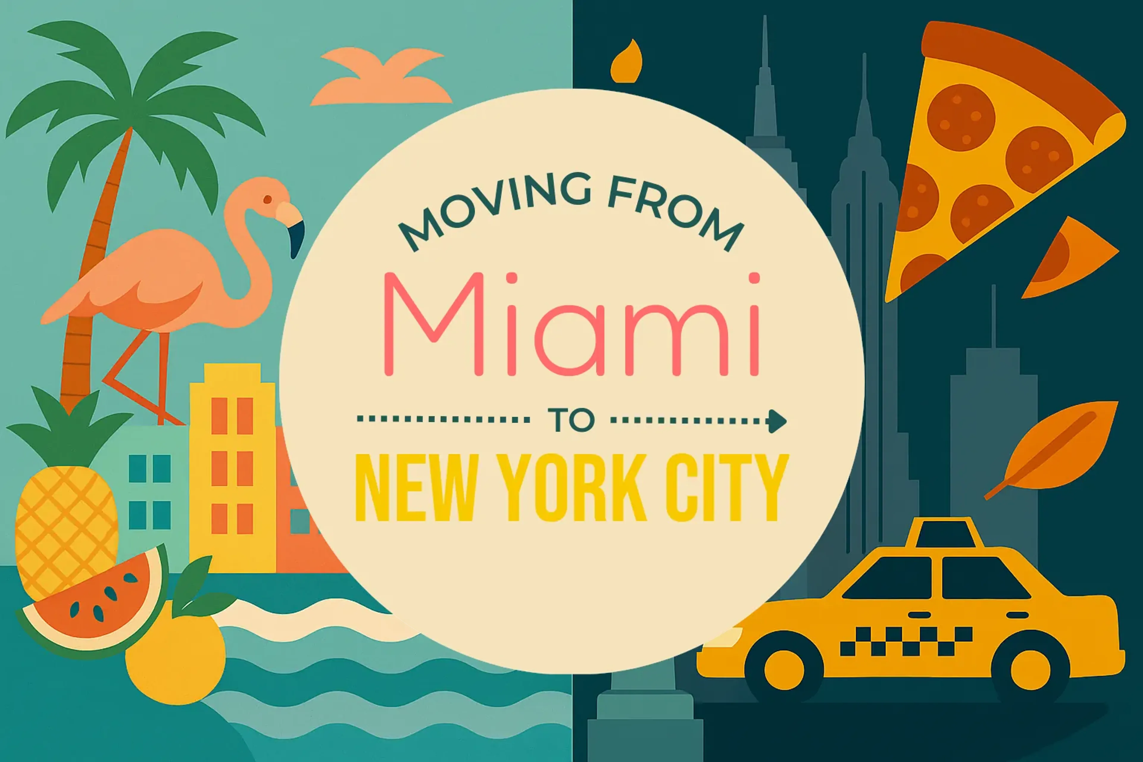 Side-by-side comparison of Miami to New York City moving companies