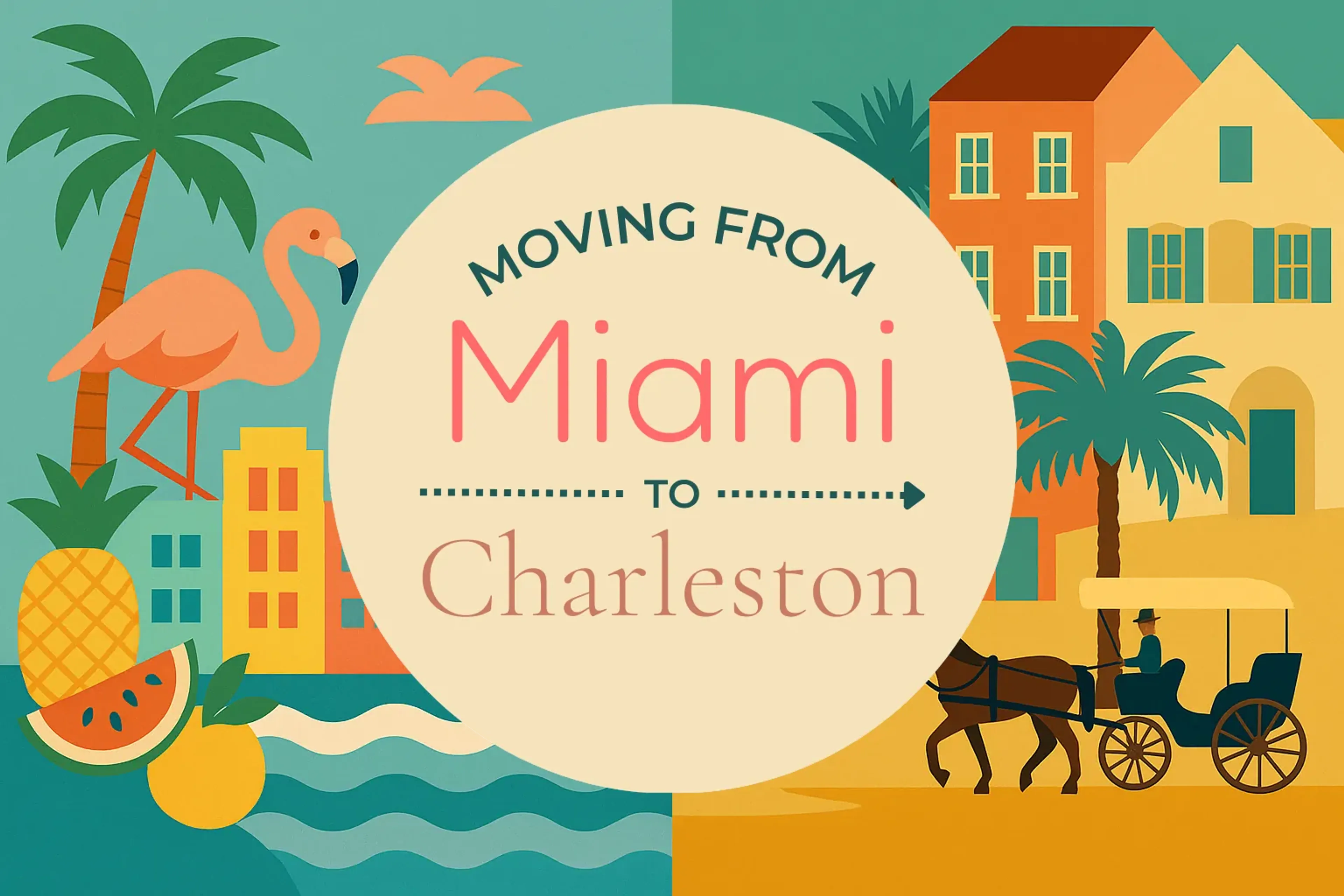 Side-by-side comparison of Miami to Charleston moving companies